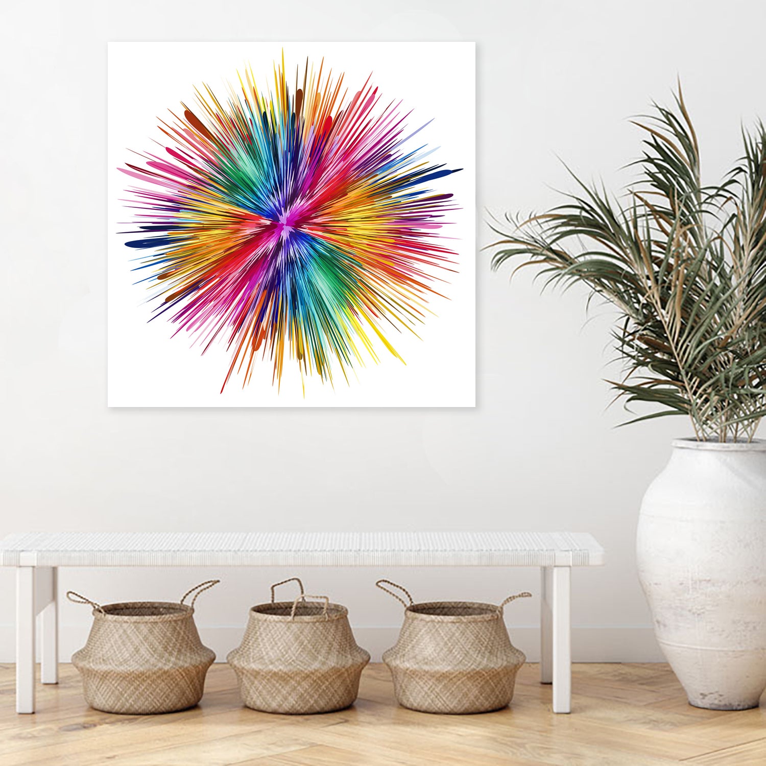 Color Explosion by Florian Habermann on GIANT ART - yellow digital painting