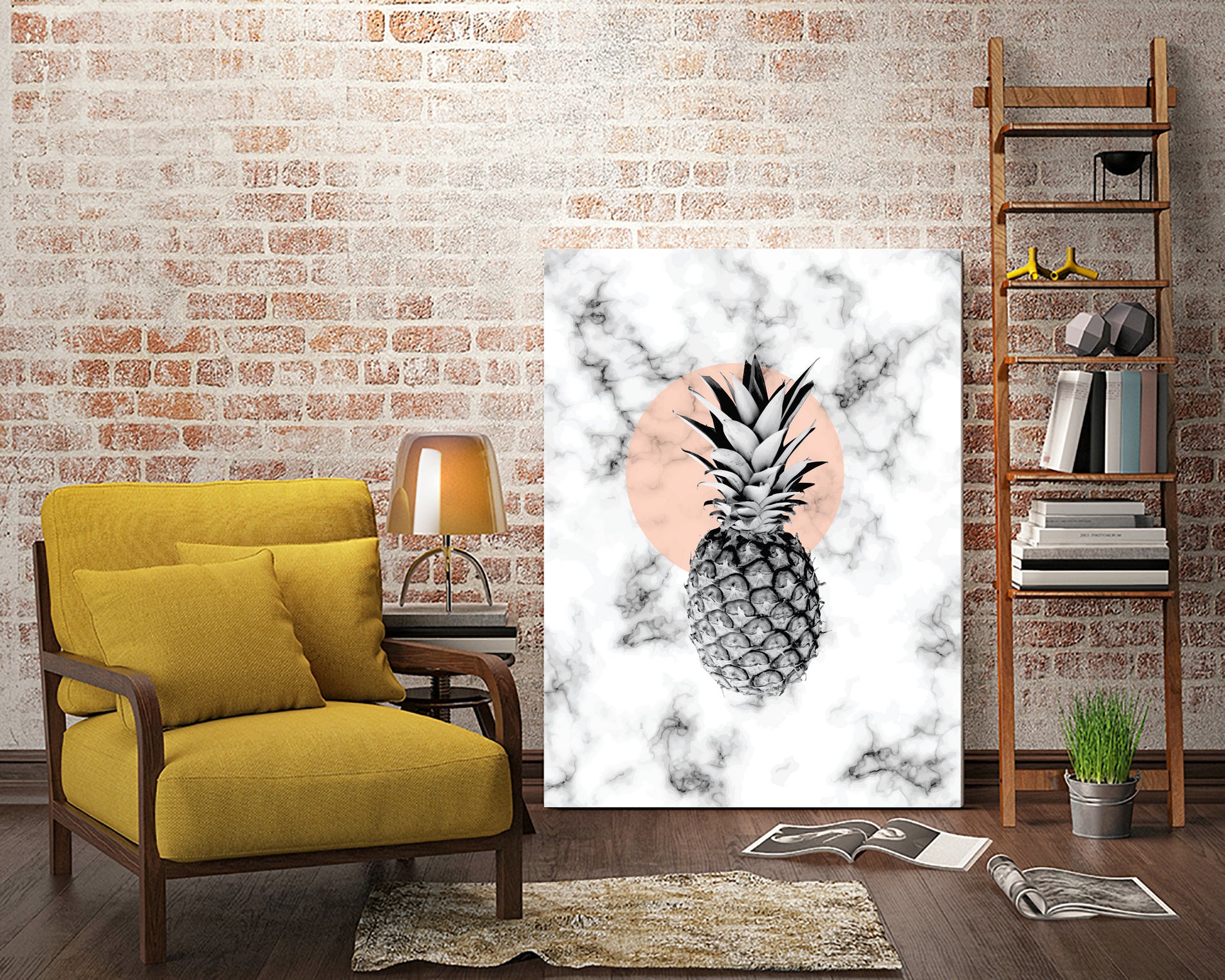 Marble Pineapple 053 by Jelena Obradovic on GIANT ART - white vector illustration