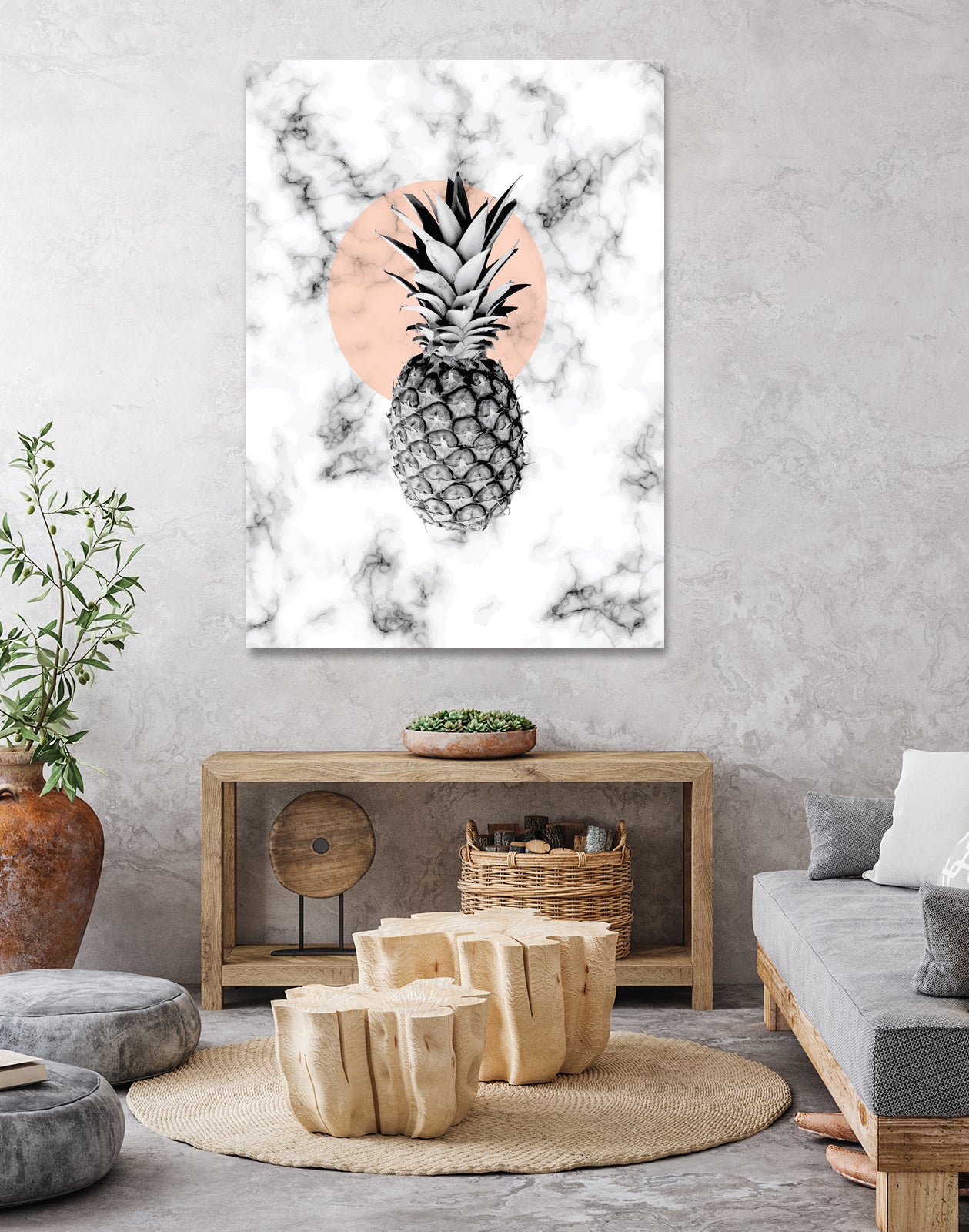 Marble Pineapple 053 by Jelena Obradovic on GIANT ART - white vector illustration