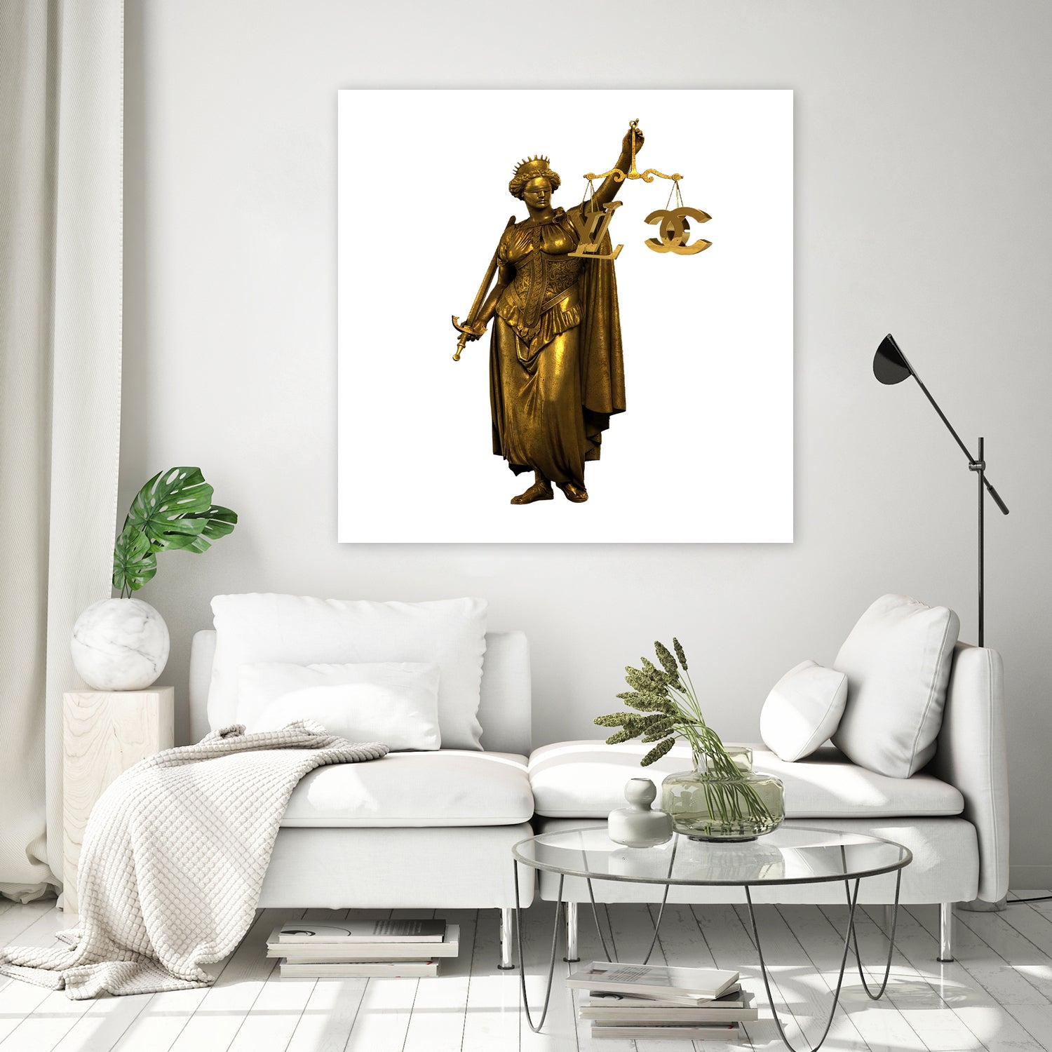 CHANEL OR LOUIS VUITON / LADY OF JUSTICE by Michael Benisty on GIANT ART - white photo illustration