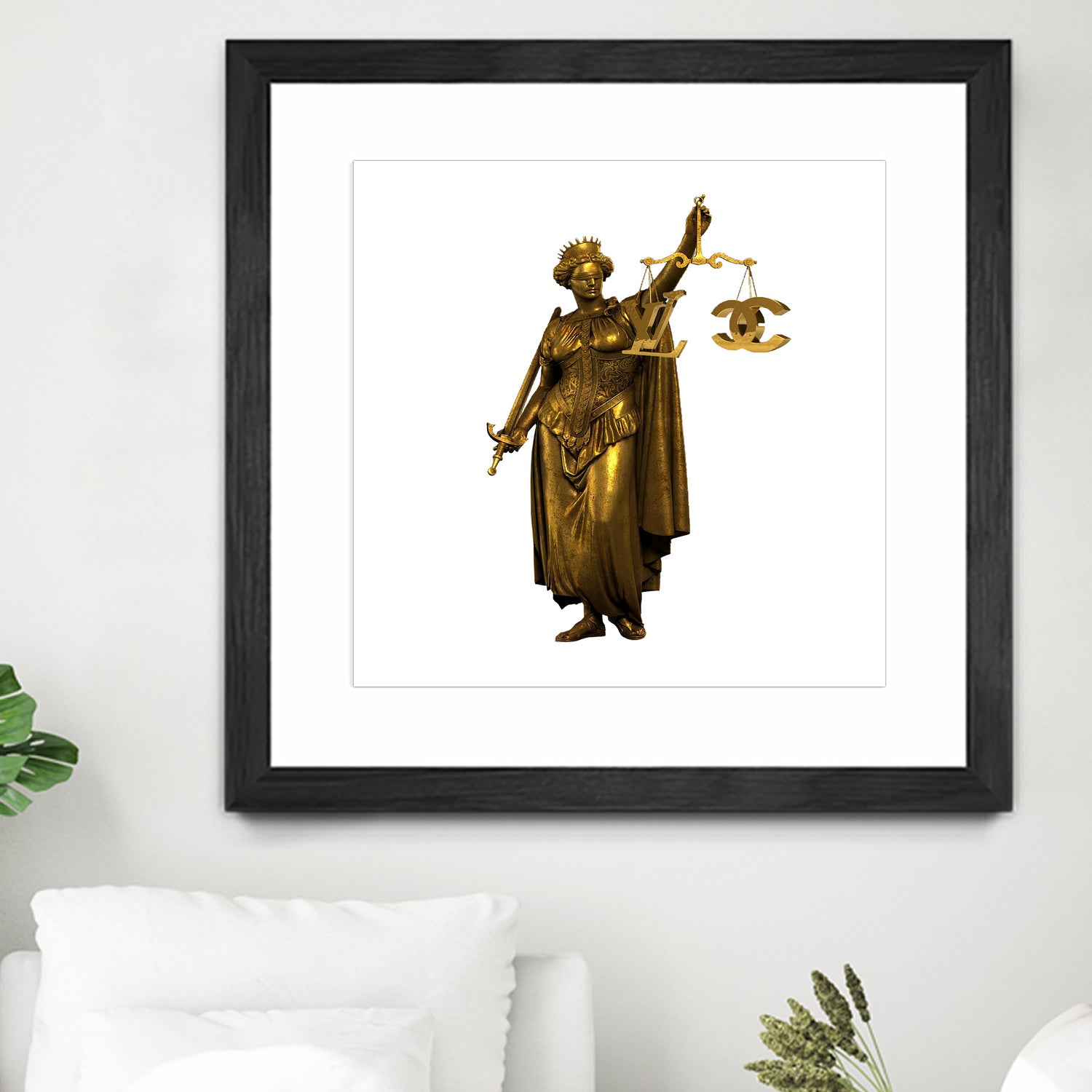 CHANEL OR LOUIS VUITON / LADY OF JUSTICE by Michael Benisty on GIANT ART - white photo illustration