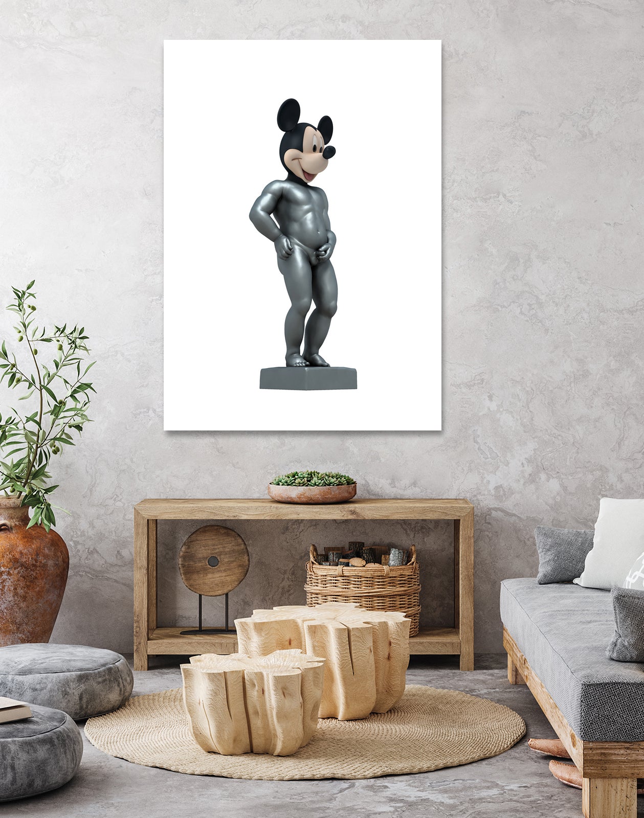 MICKEY MANEKKEN PISS by Michael Benisty on GIANT ART - white photo illustration