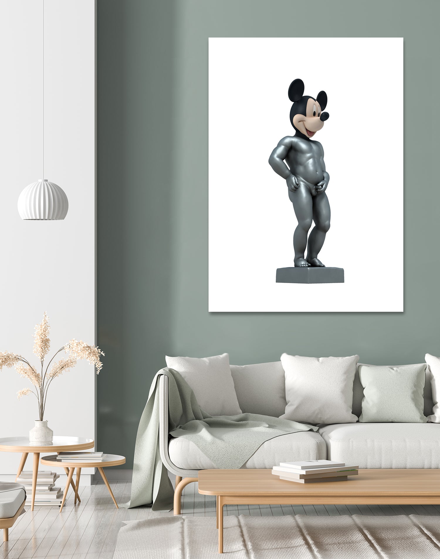 MICKEY MANEKKEN PISS by Michael Benisty on GIANT ART - white photo illustration