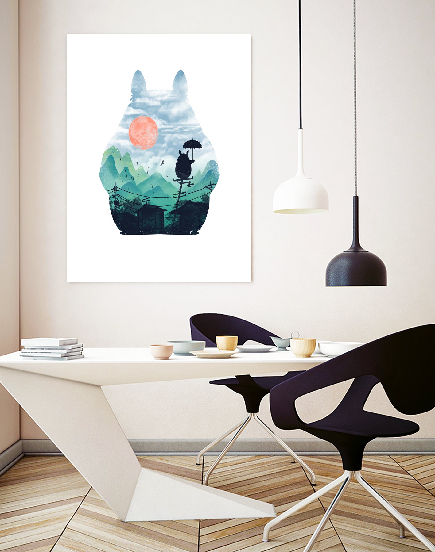 The Neighbors Landscape by Vincent Trinidad on GIANT ART - white digital painting