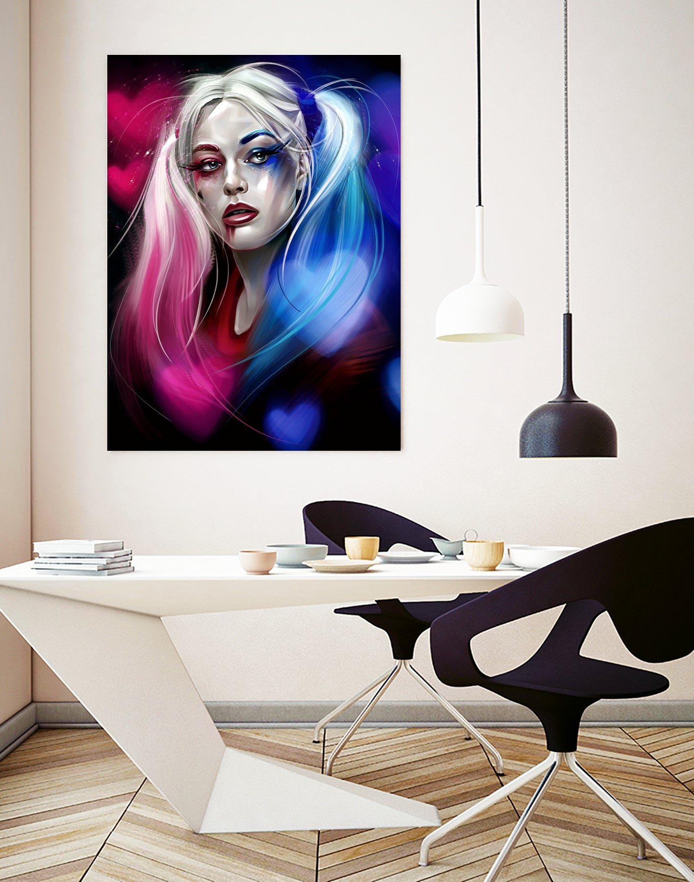 Harley Quinn by Dmitry Belov on GIANT ART - black digital painting