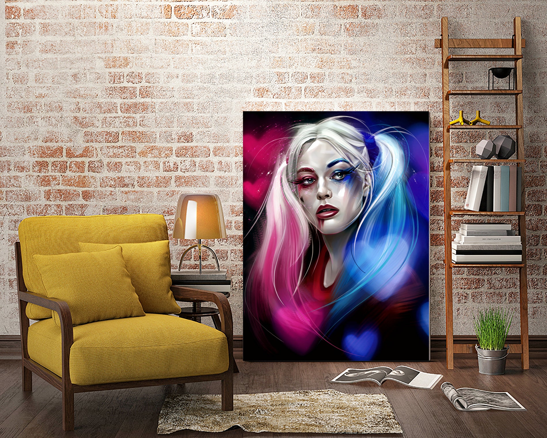 Harley Quinn by Dmitry Belov on GIANT ART - black digital painting
