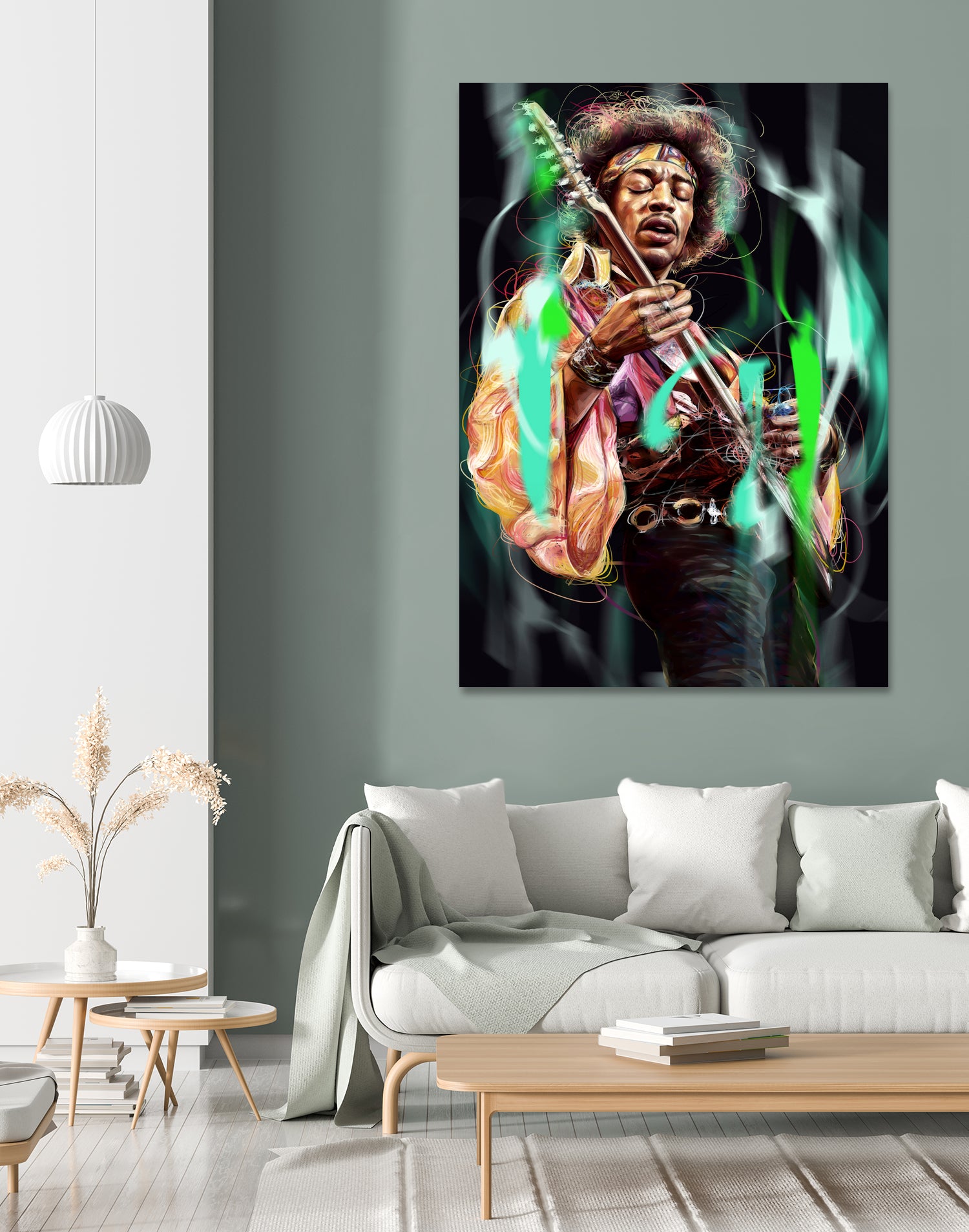 Jimi Hendrix by Dmitry Belov on GIANT ART - black digital painting