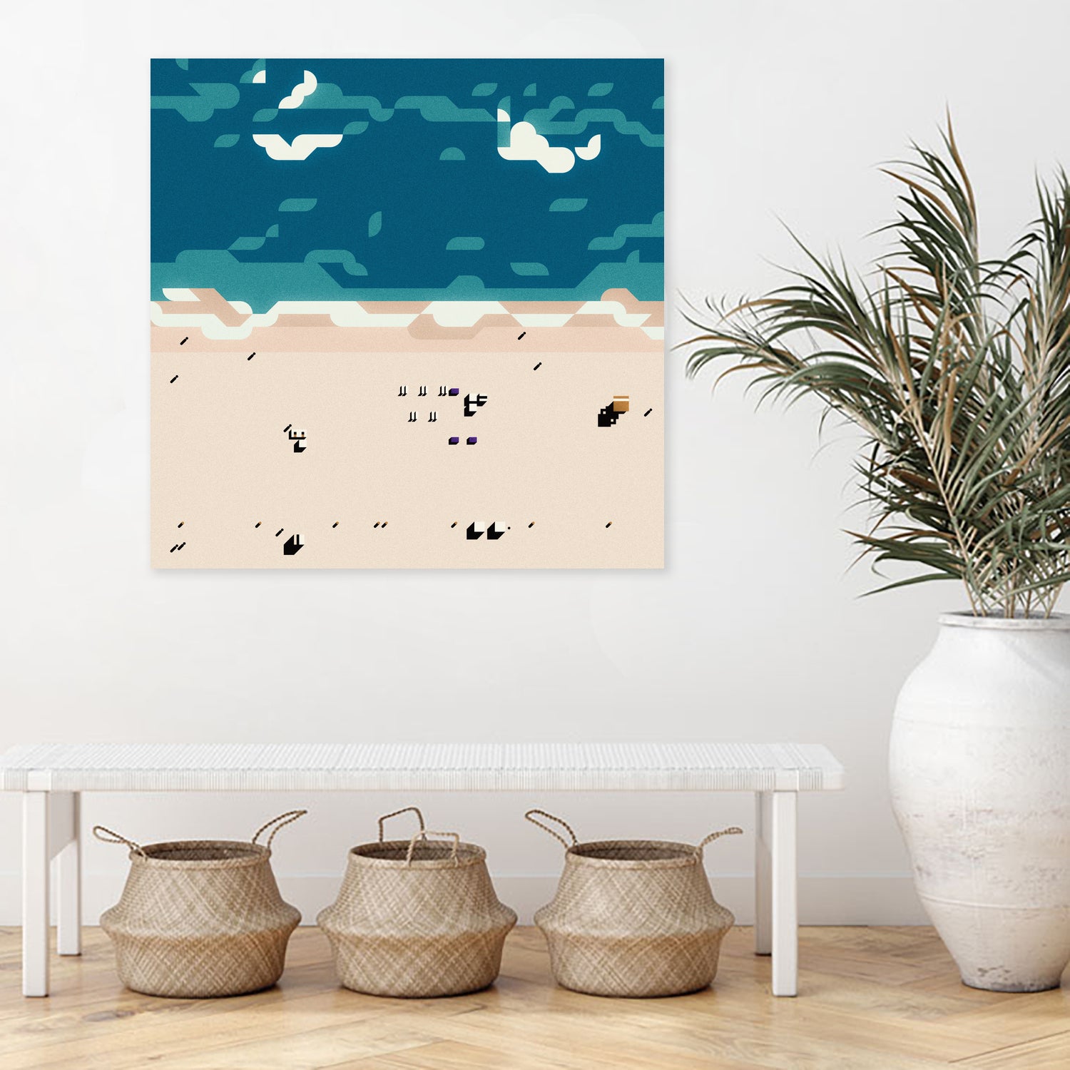 Miami beach by antony squizzato on GIANT ART - blue digital painting