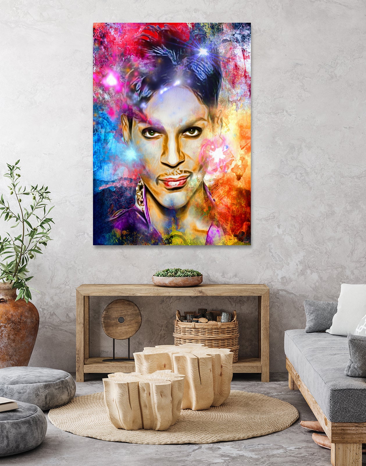 Prince Painted Portrait by Daniel Janda on GIANT ART - black digital painting