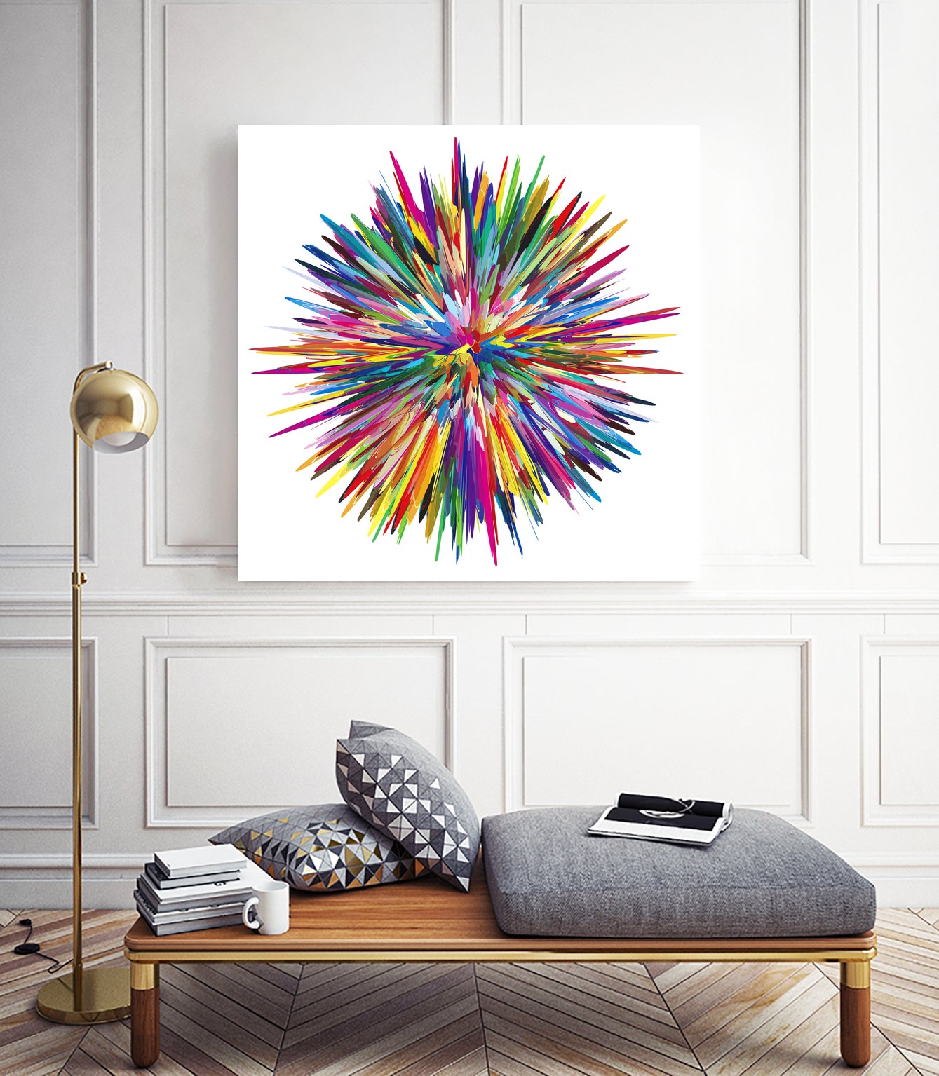 Color Explosion Three by Florian Habermann on GIANT ART - yellow vector illustration