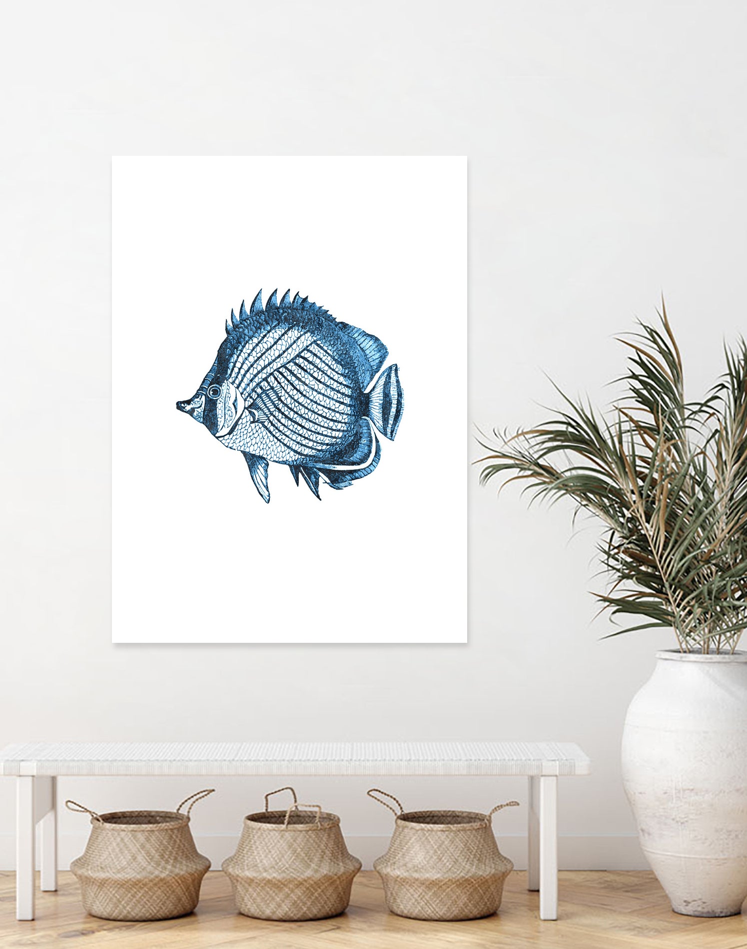 Blue Fish Illustration by Alessandra Minervini on GIANT ART - blue digital painting