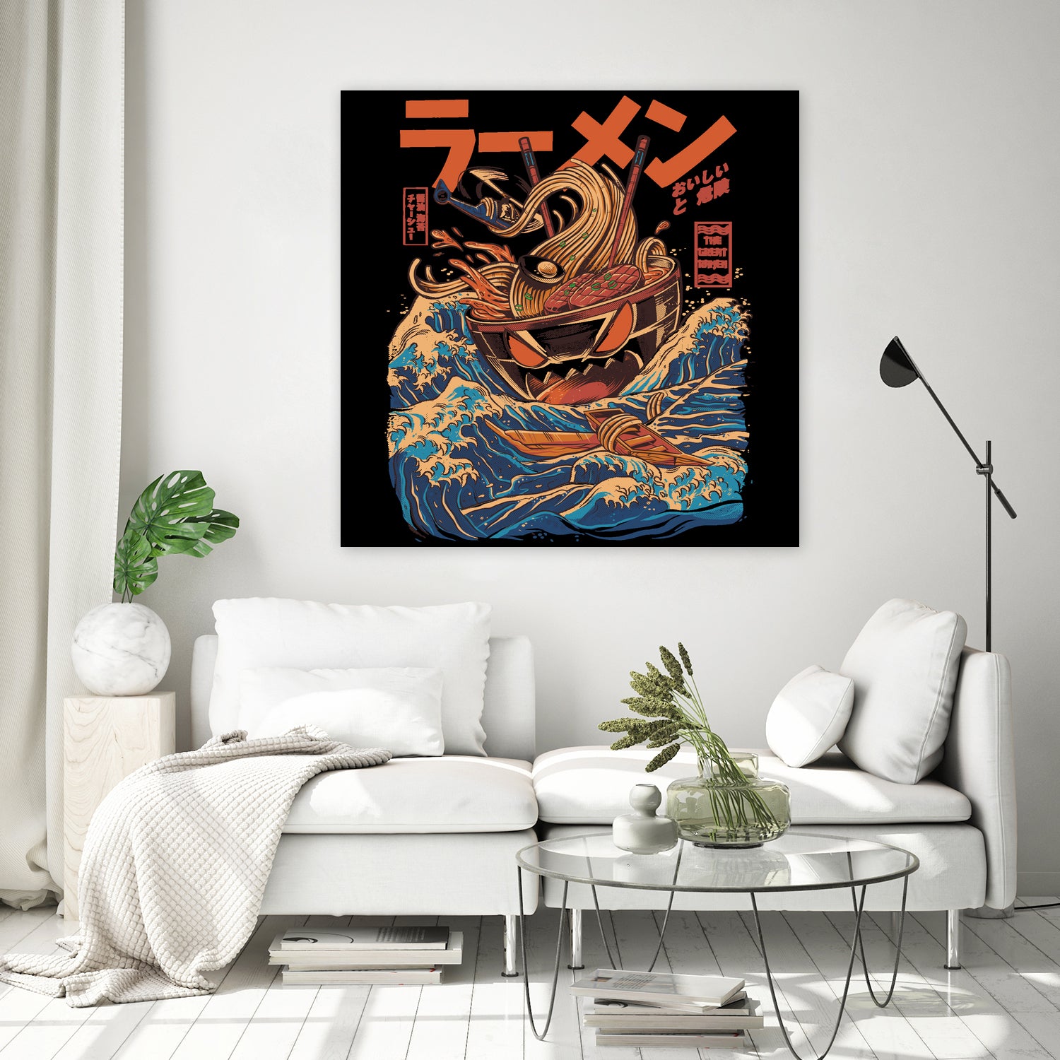 Great Ramen off Kanagawa by Ilustrata design on GIANT ART - white digital drawing