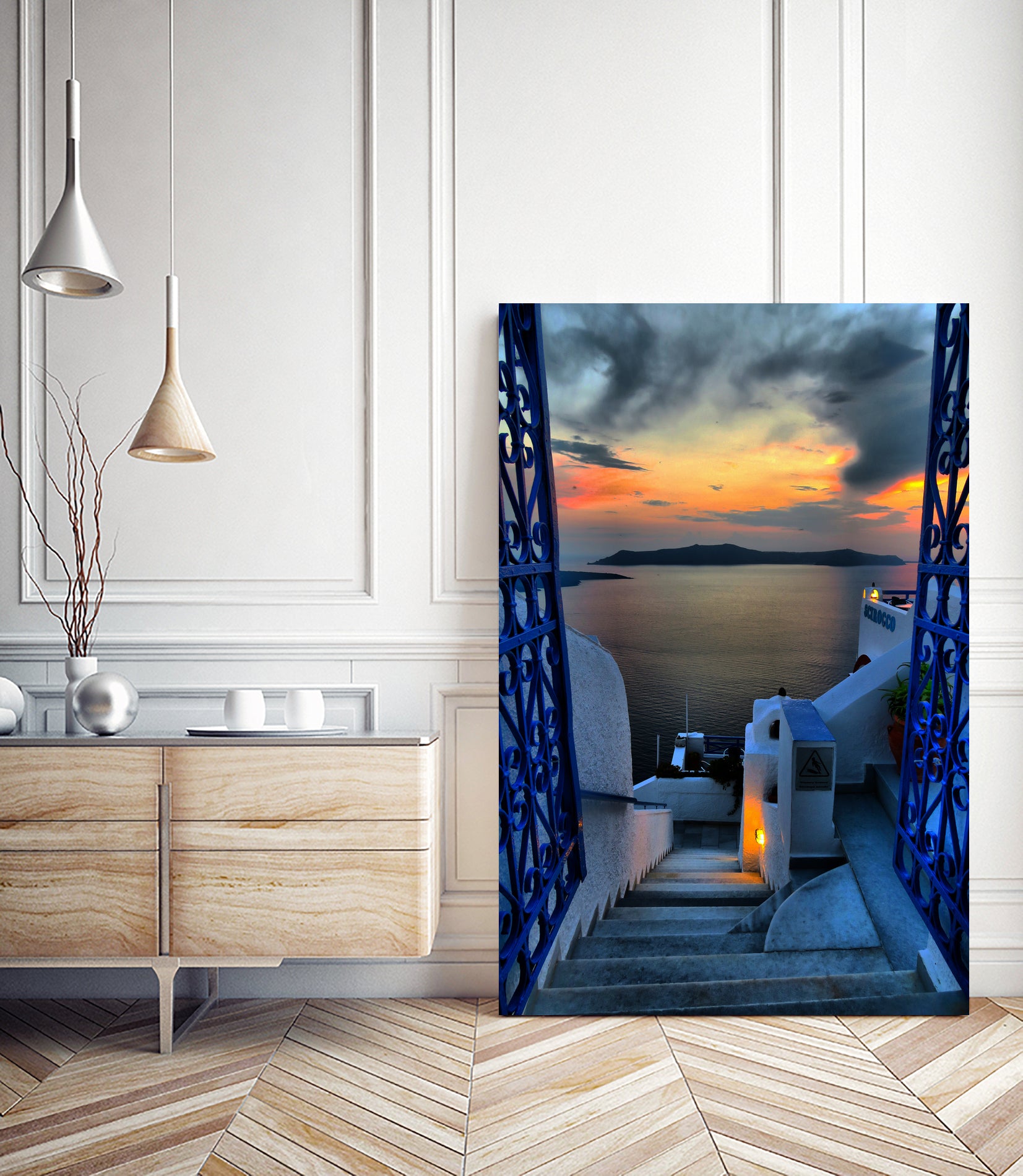 Santorini 15 by Haris Kavalla on GIANT ART - blue photo manipulation