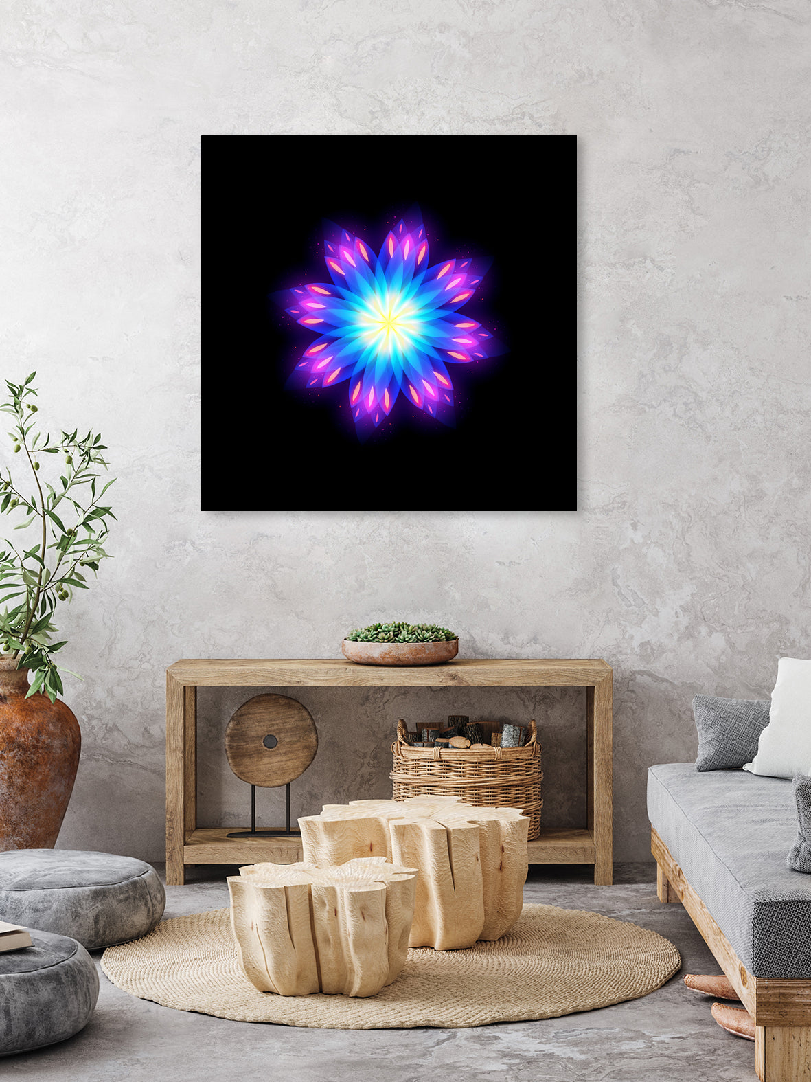 abstract flower2 by Ilya Shapko on GIANT ART - blue vector illustration