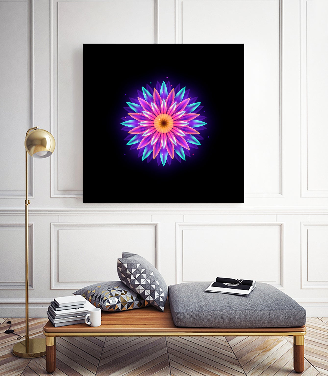 abstract flower1 by Ilya Shapko on GIANT ART - fuchsia vector illustration