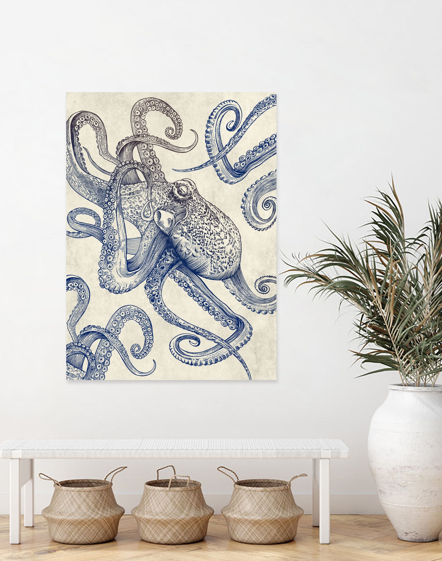 Octo Flow by Caldwell Rachel on GIANT ART - blue digital drawing