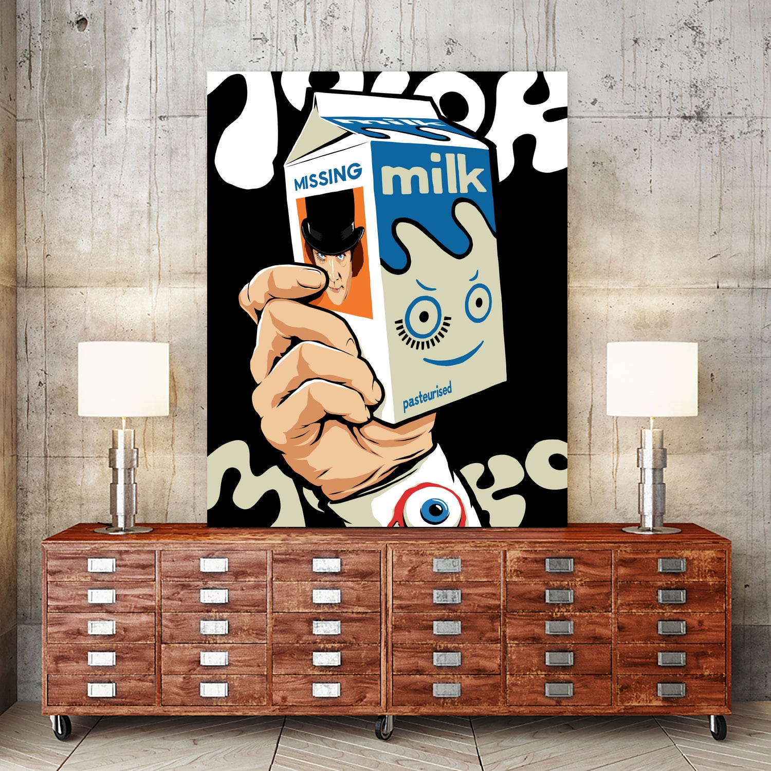 Milk and TV Easily by Bily Mariano da Luz on GIANT ART - black digital drawing