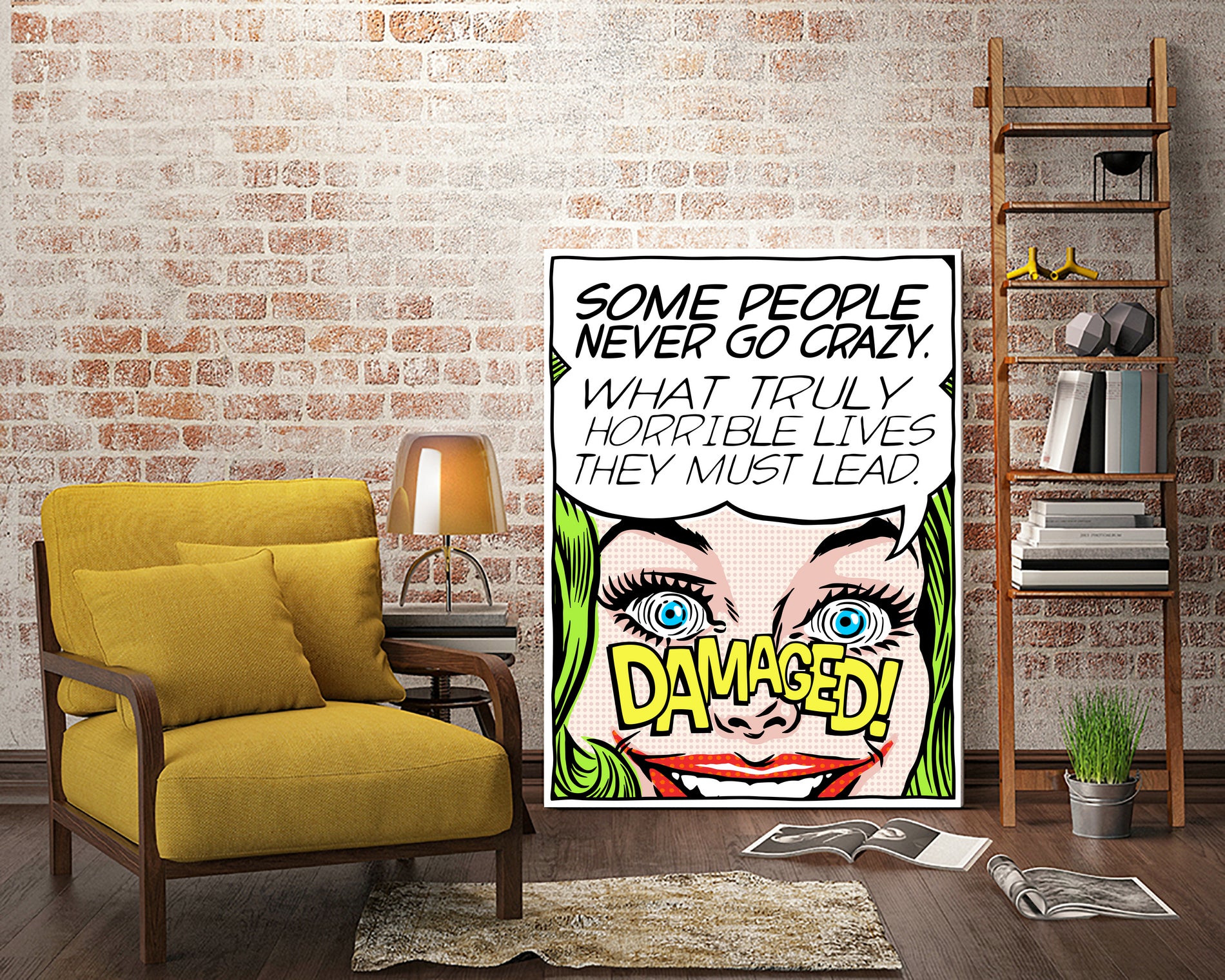 Never Go Crazy by Bily Mariano da Luz on GIANT ART - yellow digital drawing