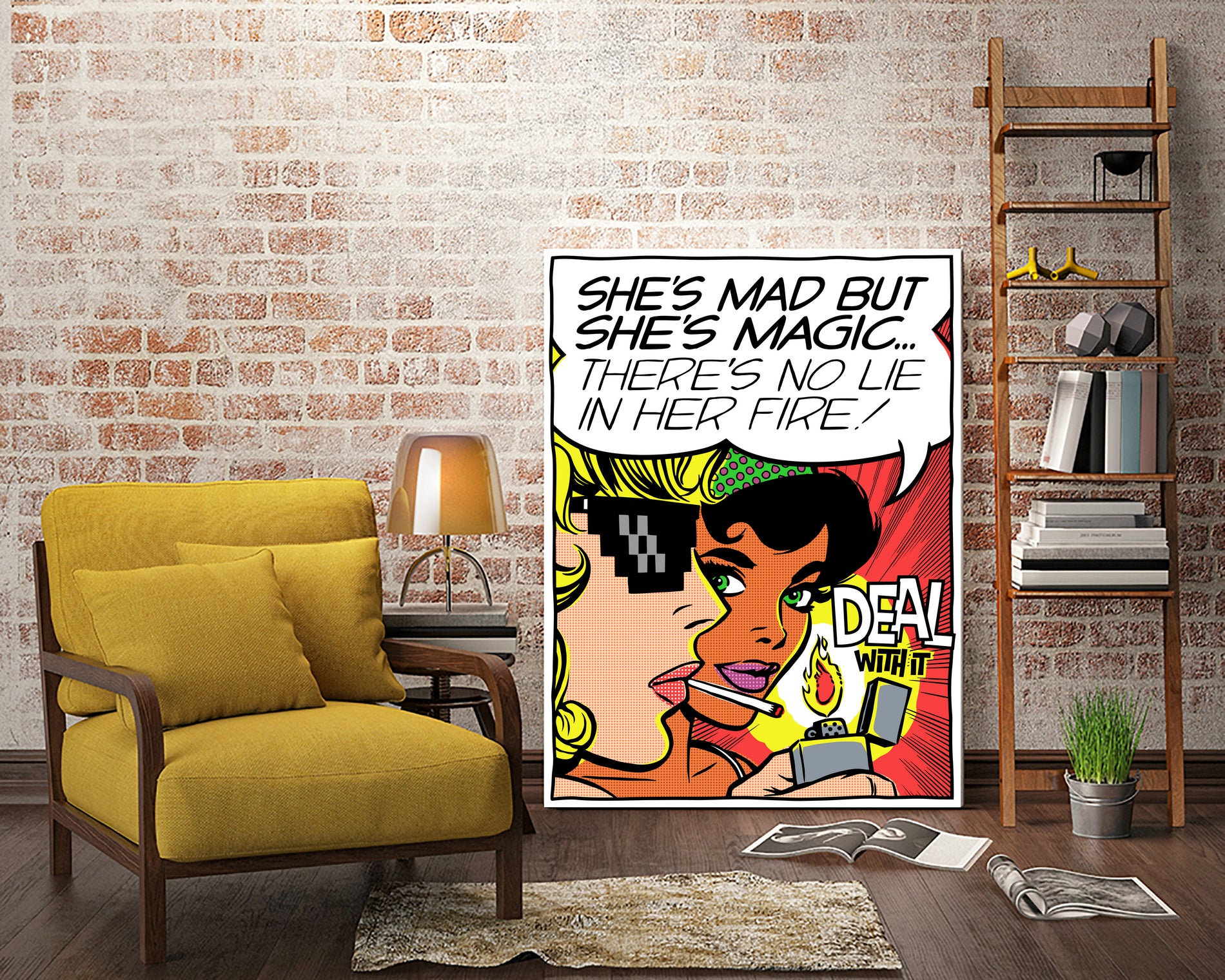 She's Mad But She's Magic by Bily Mariano da Luz on GIANT ART - red digital drawing