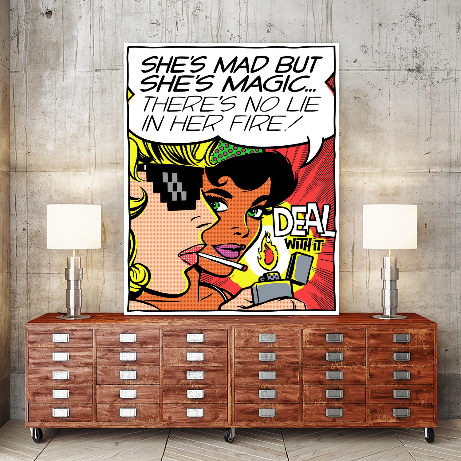 She's Mad But She's Magic by Bily Mariano da Luz on GIANT ART - red digital drawing