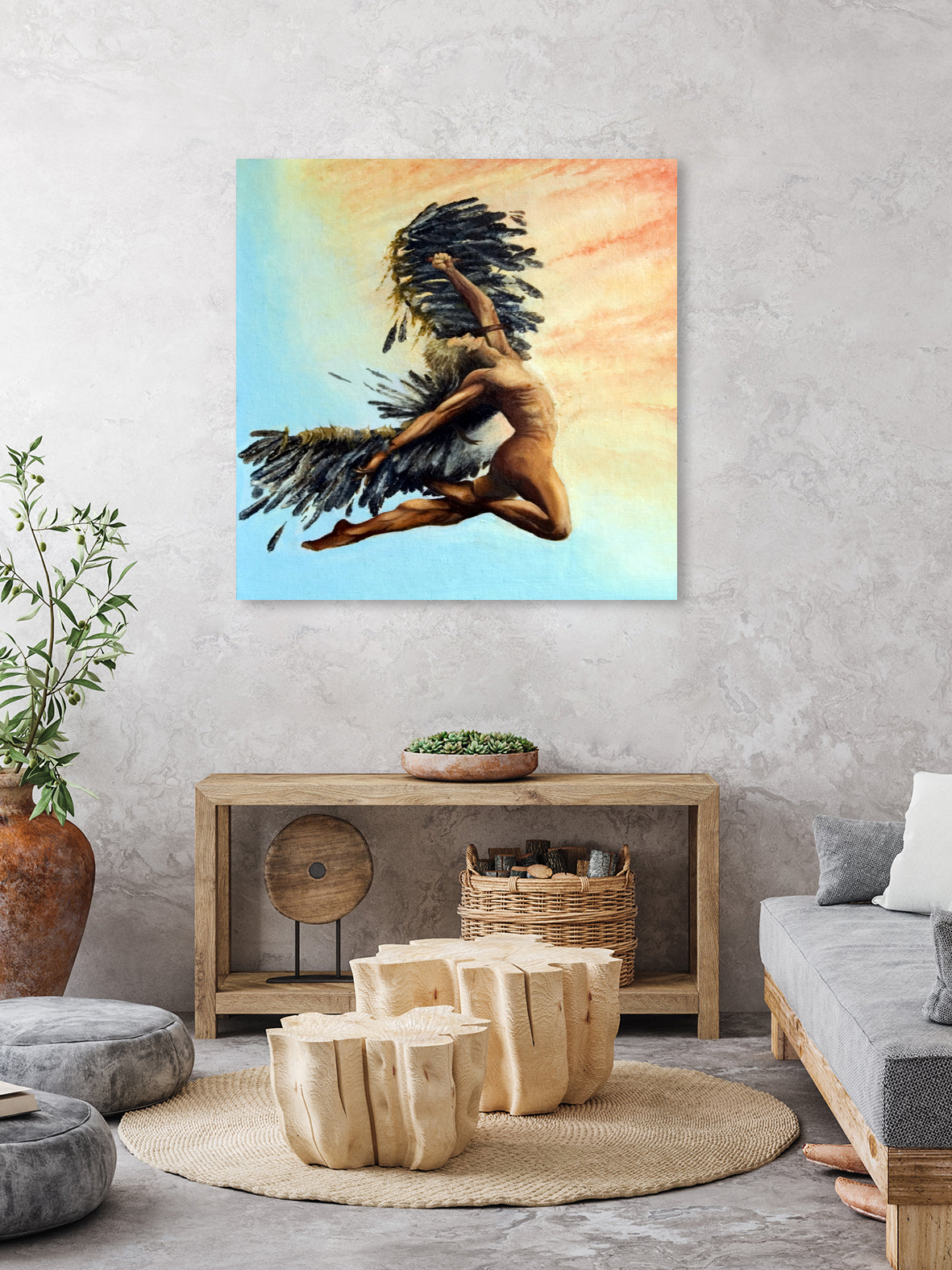 Icarus Descending by michael jon on GIANT ART - pink digital painting