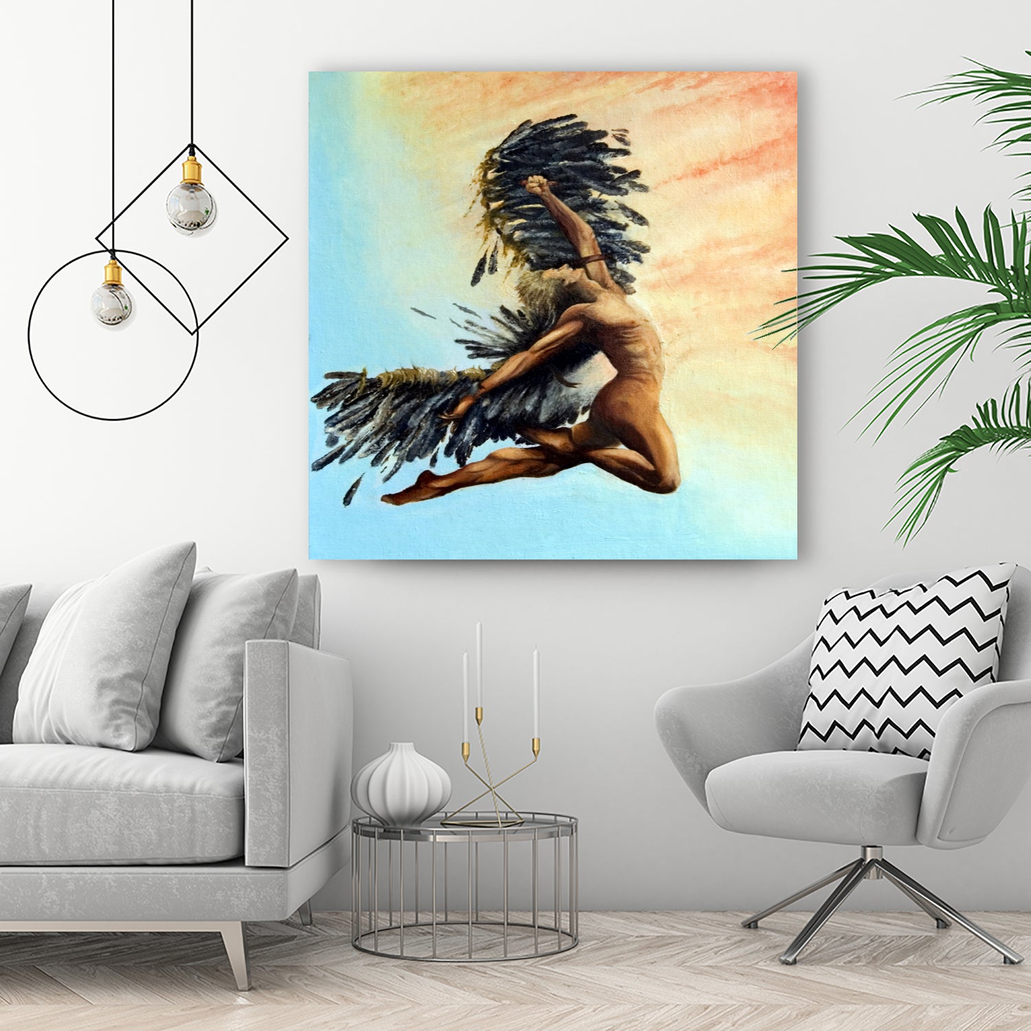 Icarus Descending by michael jon on GIANT ART - pink digital painting