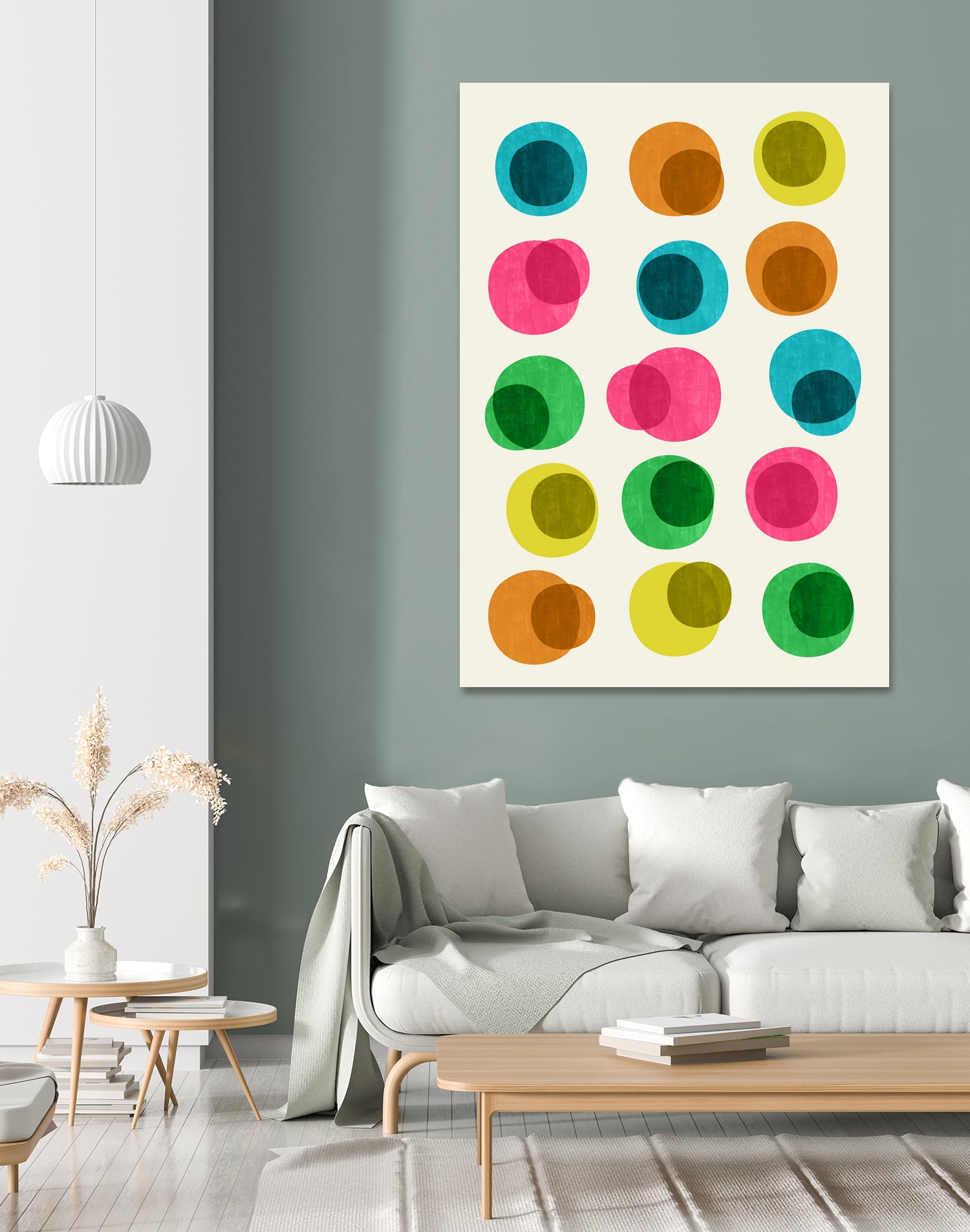An Array of Circles by Trevor May on GIANT ART - pink digital painting