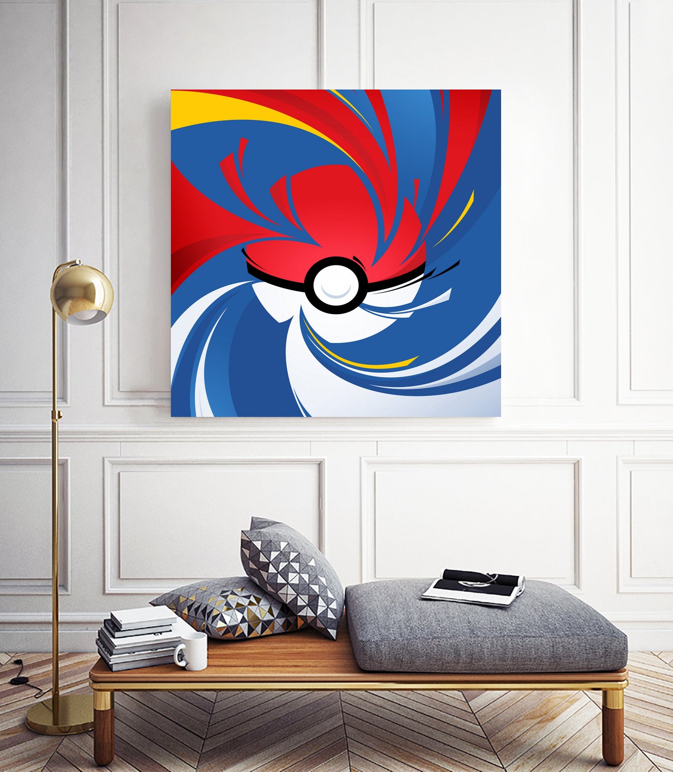 Pokemon Ball by Nikita Abakumov on GIANT ART - red vector illustration