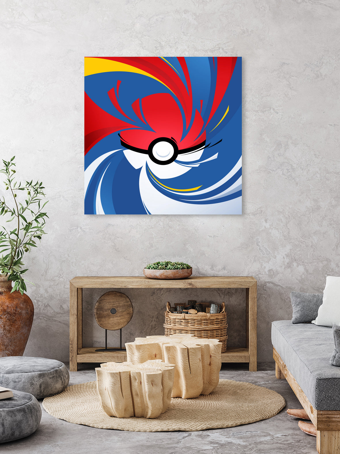 Pokemon Ball by Nikita Abakumov on GIANT ART - red vector illustration