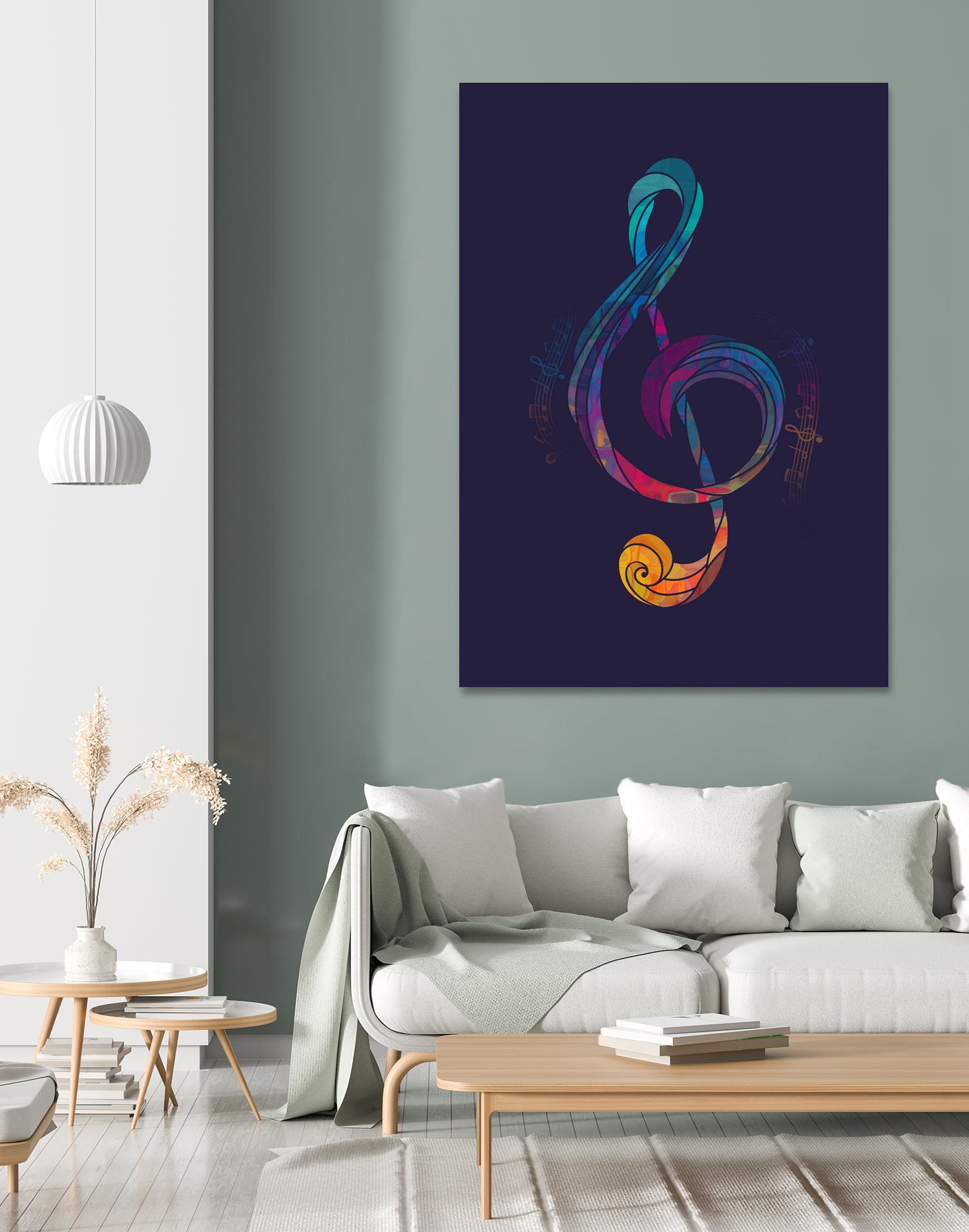 Treble Color by Leandro Jorge on GIANT ART - blue vector illustration
