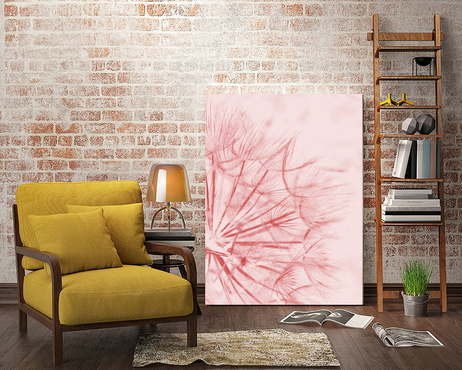 Dandelion In Pink by IOANNA PAPANIKOLAOU on GIANT ART - pink photo illustration