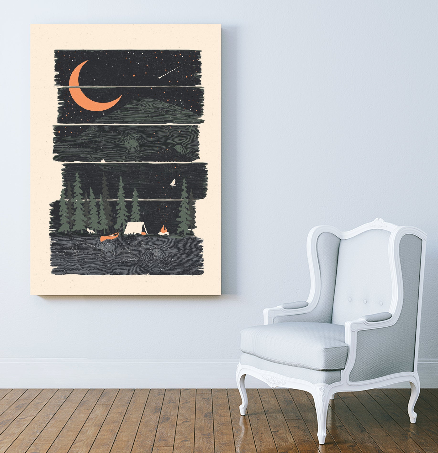 Wish I Was Camping... by ND Tank on GIANT ART - white digital painting