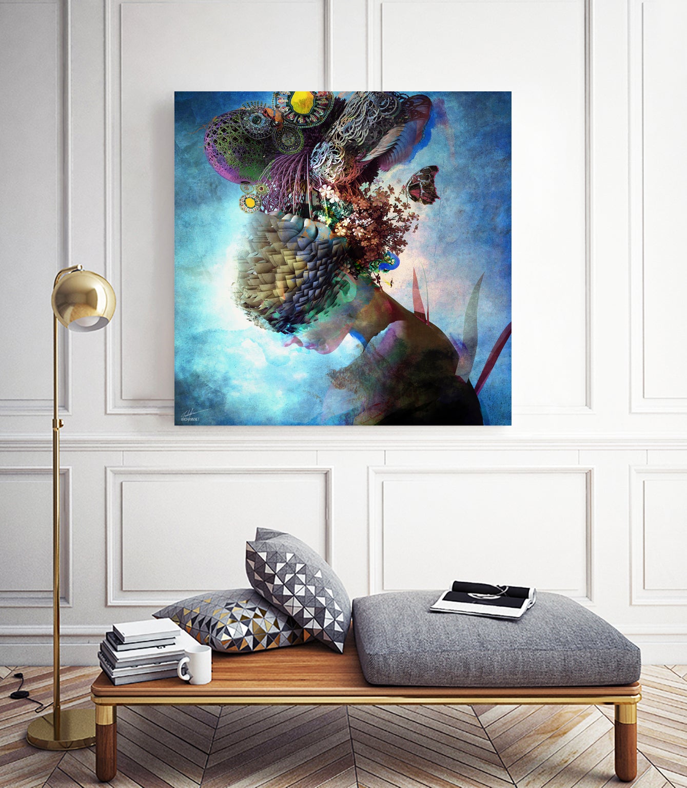 Adhyasa by Archan Nair on GIANT ART - blue 3d art