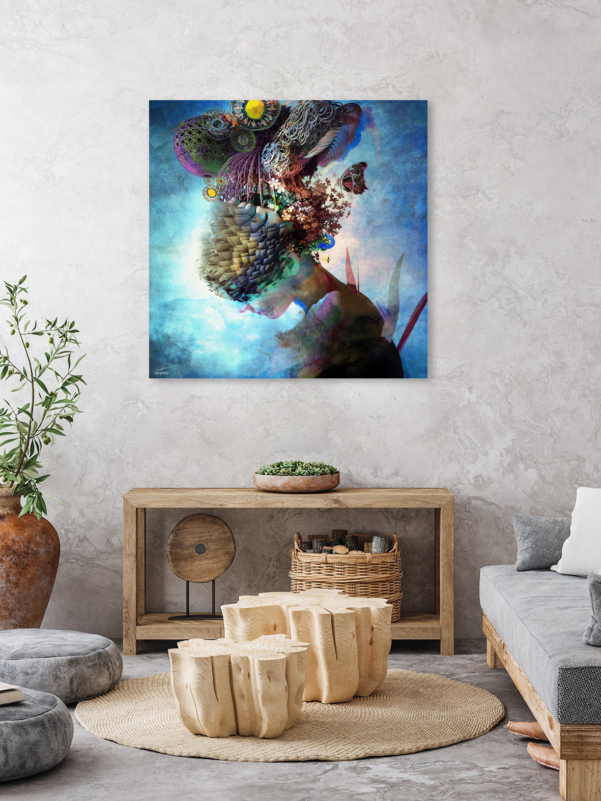 Adhyasa by Archan Nair on GIANT ART - blue 3d art