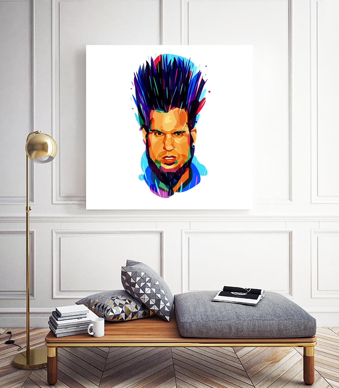 Wayne Static by Ilya Shapko on GIANT ART - blue digital drawing