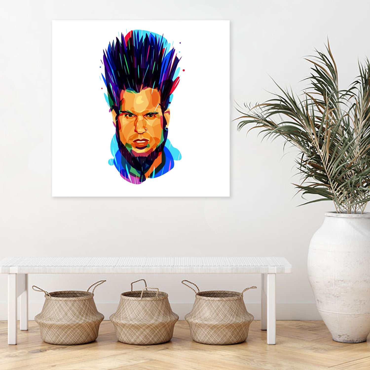 Wayne Static by Ilya Shapko on GIANT ART - blue digital drawing