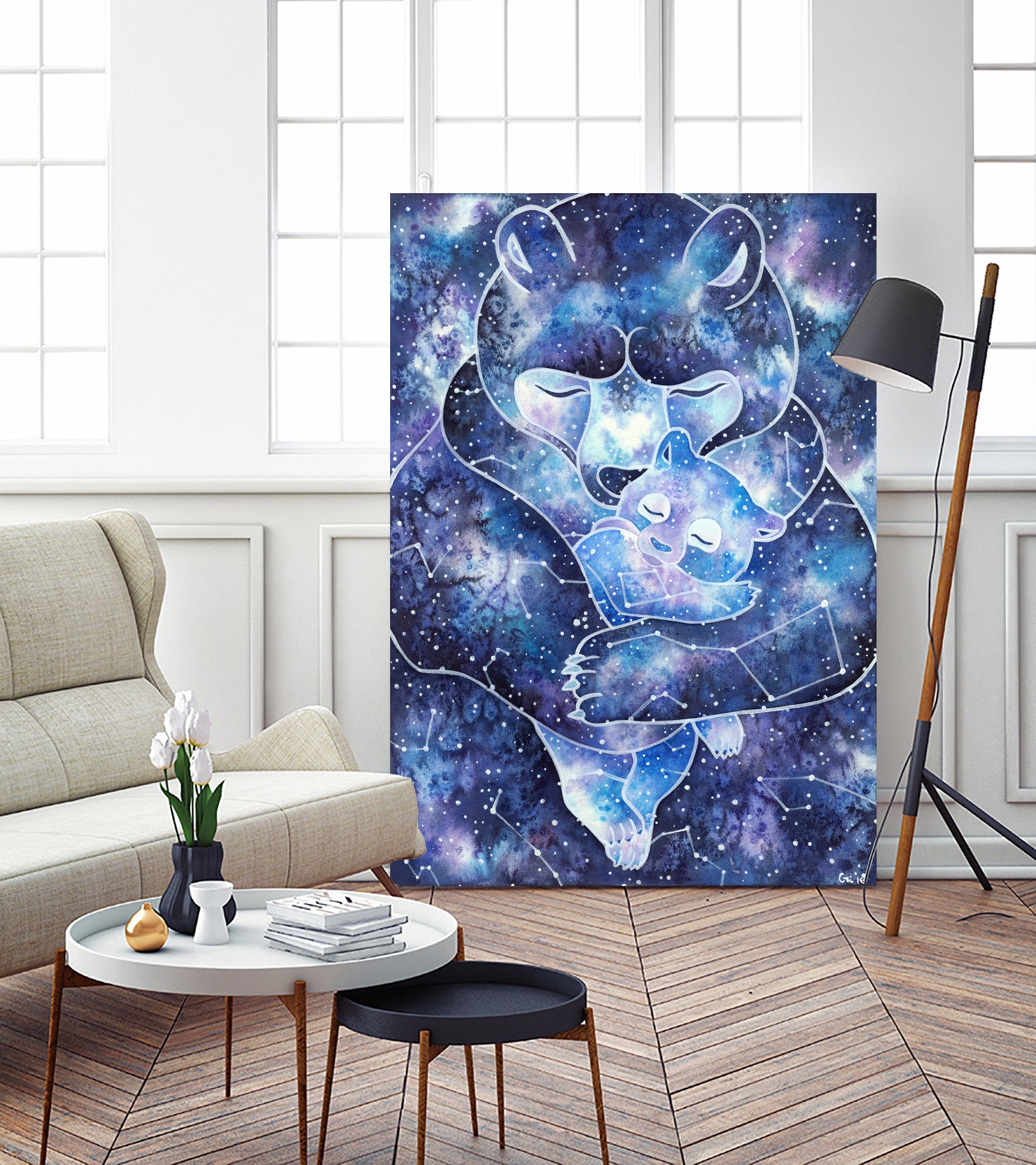 Ursa Major and Ursa Minor by Cristiana Palestini on GIANT ART - blue cartooning