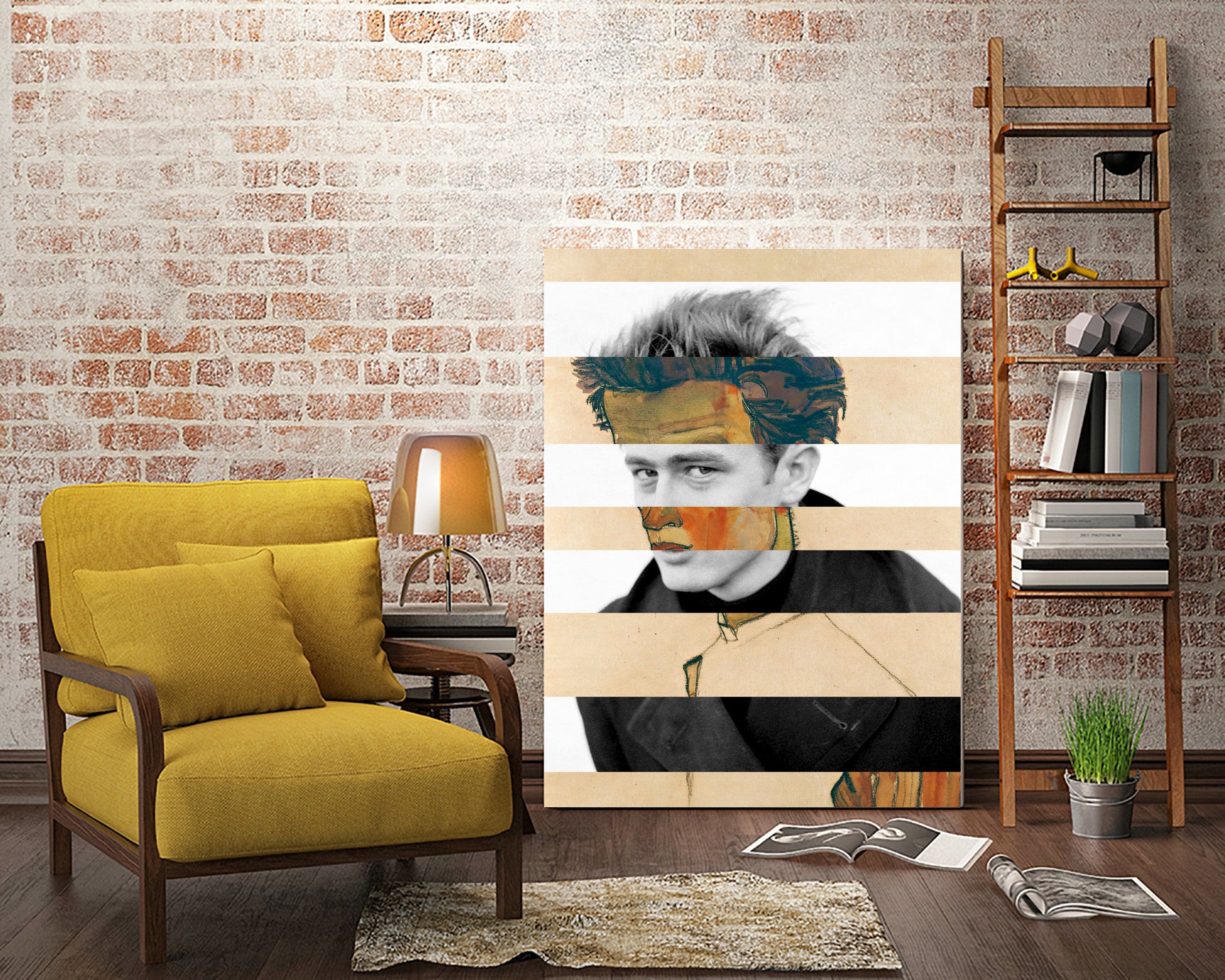 ONCE A REBEL - Pop Retro Collage, Mashup, Pop Art by Luigi Tarini on GIANT ART - brown photo manipulation