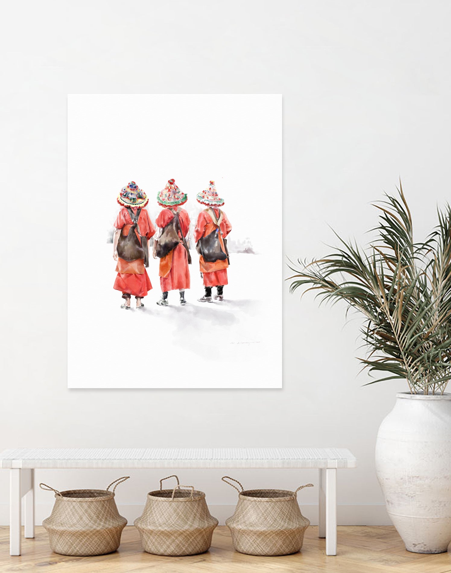 El Guerrab in Marrakesh by Enora Elmoznino on GIANT ART - red digital painting