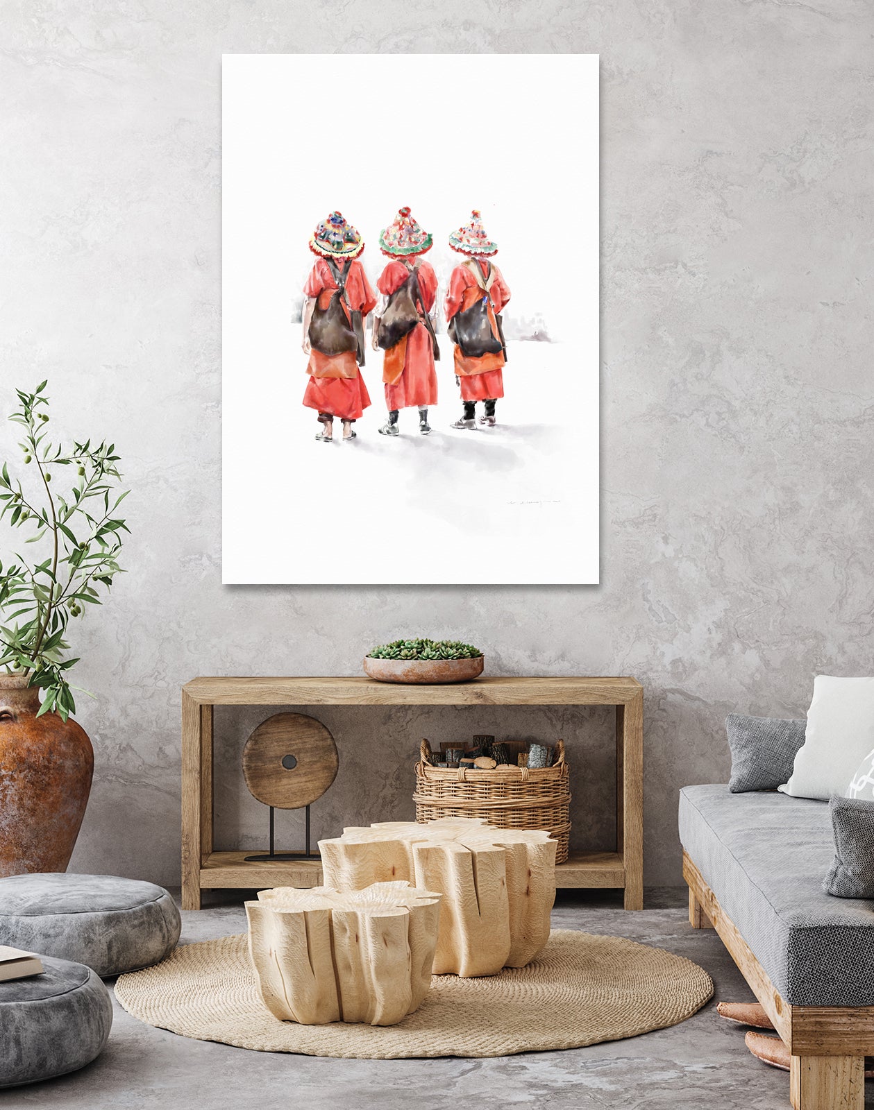 El Guerrab in Marrakesh by Enora Elmoznino on GIANT ART - red digital painting