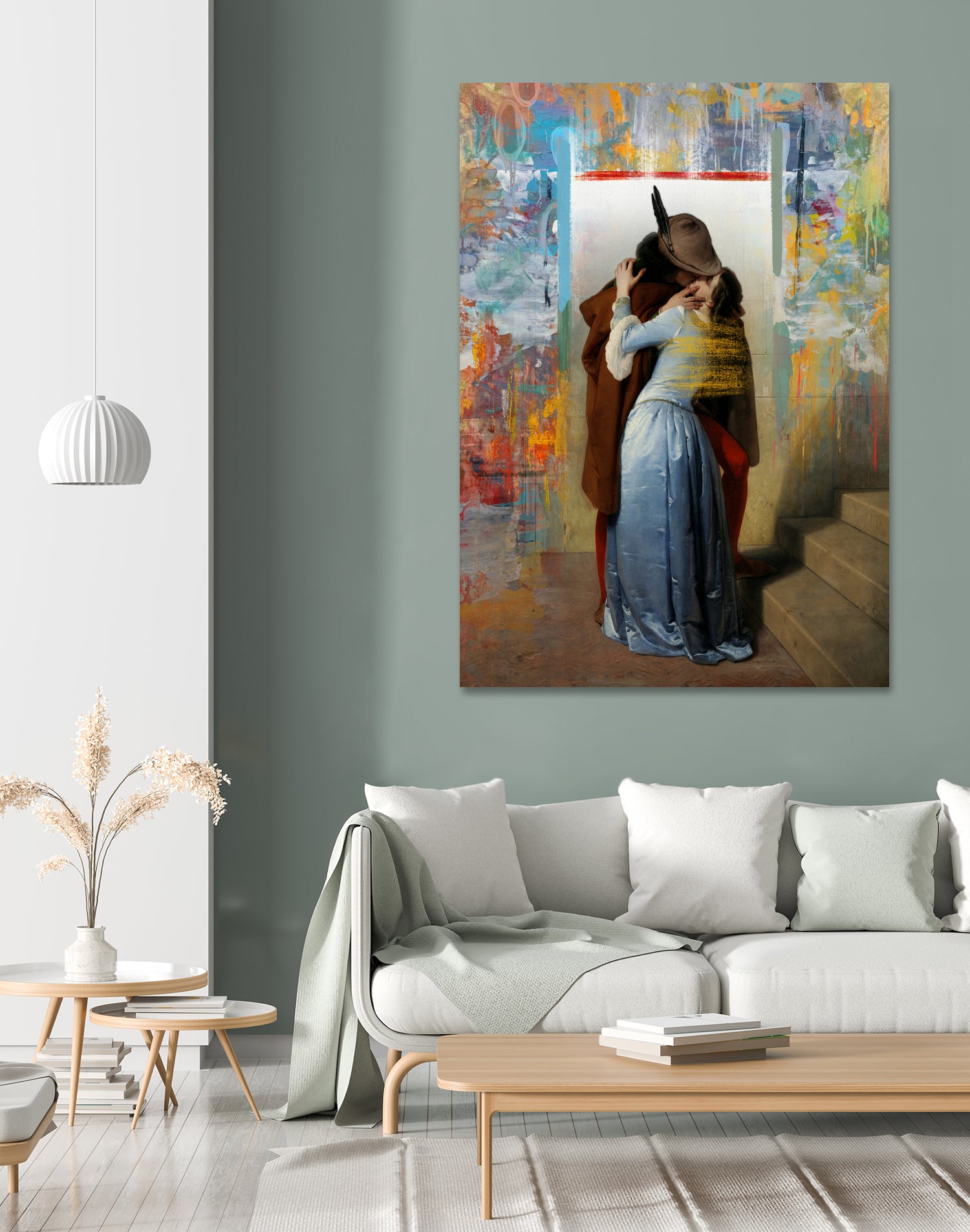 El beso by José Luis Guerrero on GIANT ART - yellow digital painting