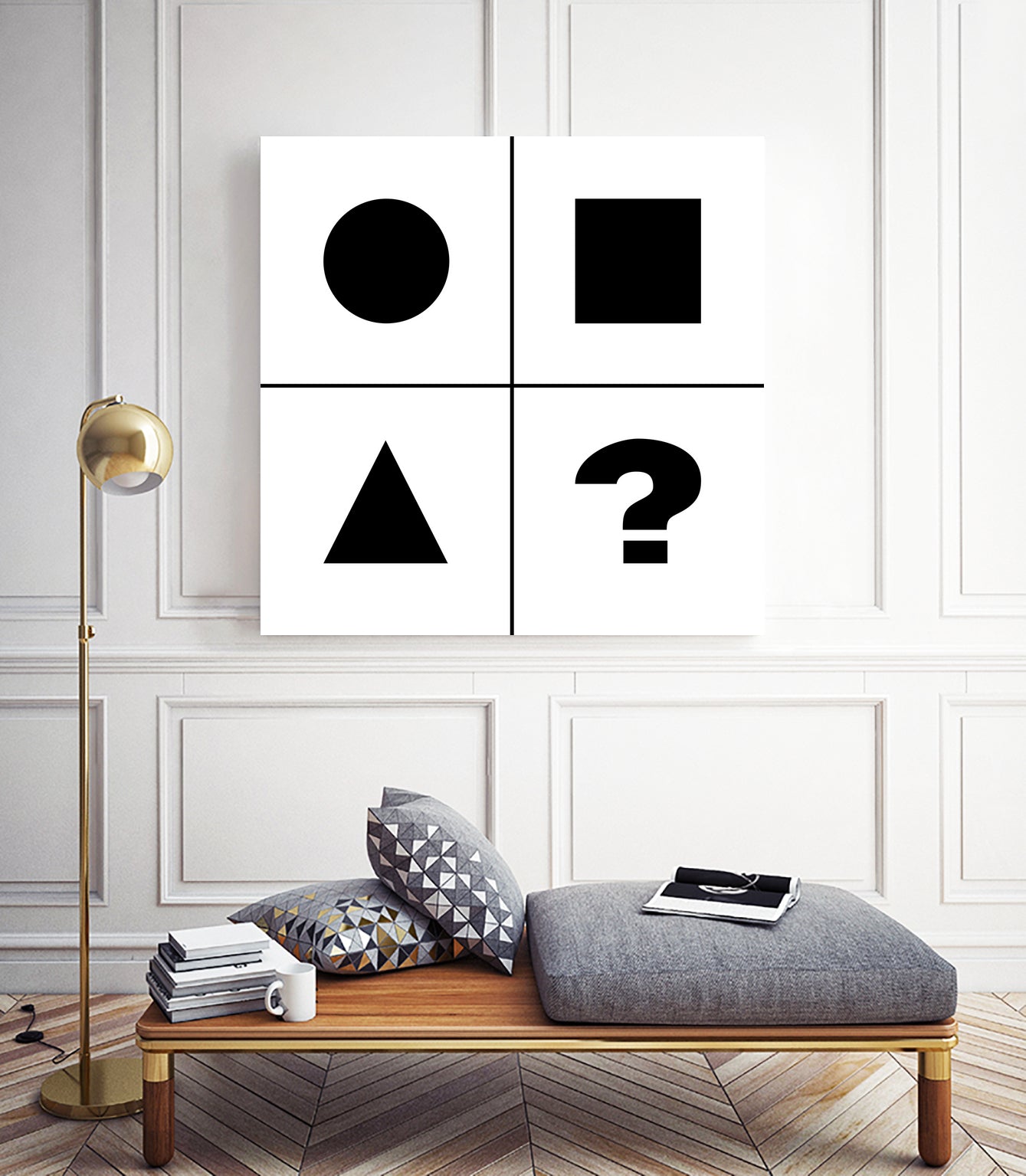 What's next ? Abstract Minimal Black and White Art by Emmanuel Signorino on GIANT ART - black digital painting