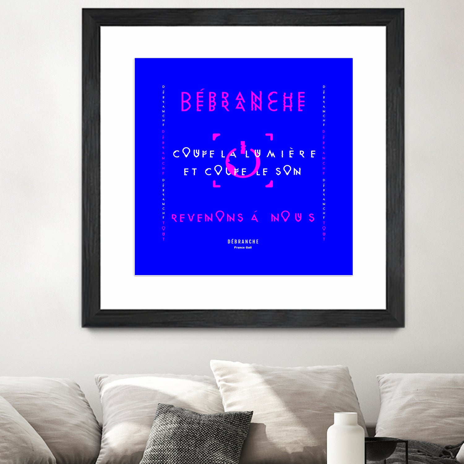 France Gall - Débranche by Amandine Lisoir on GIANT ART - blue typography