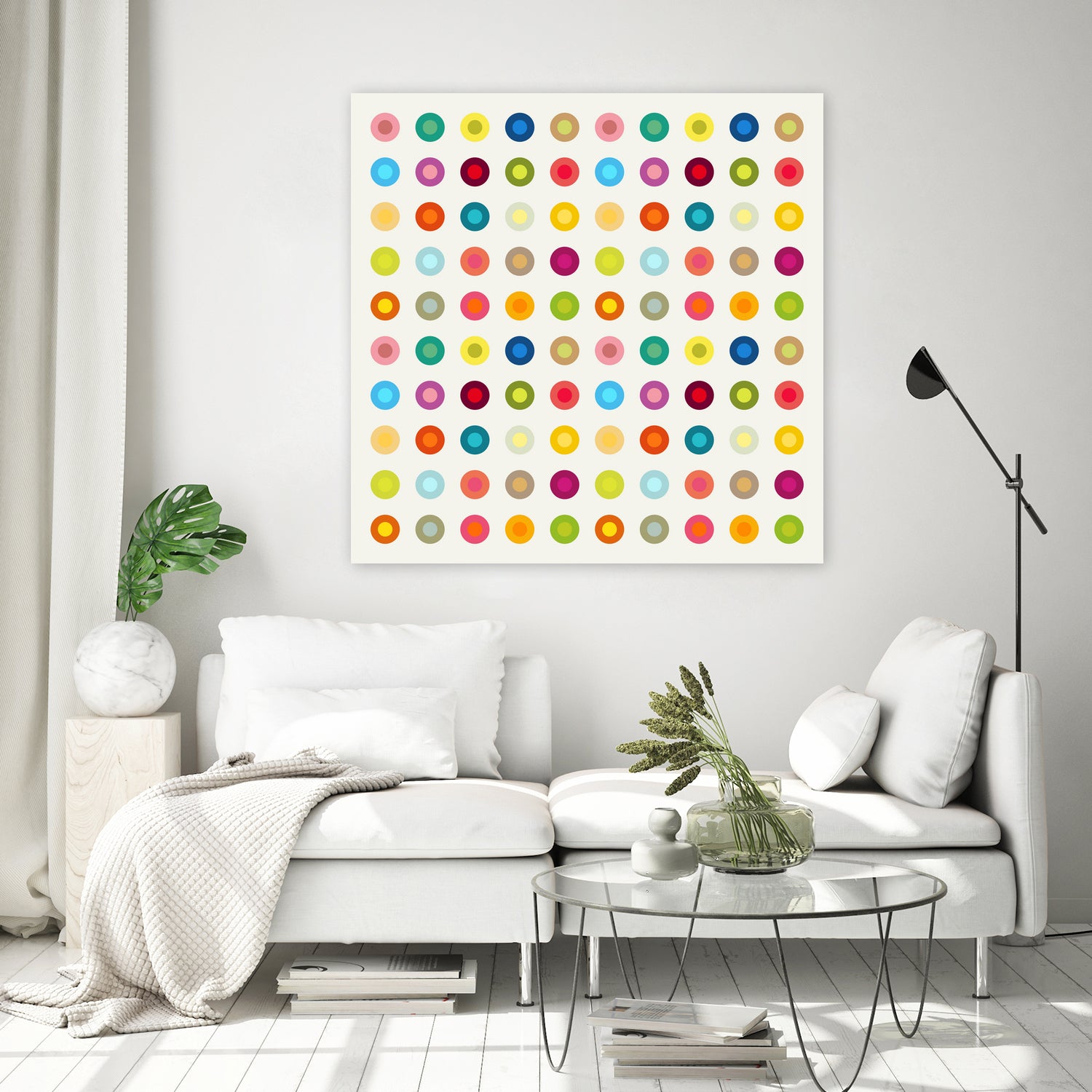 Vintage and Colourful Circles by Jean-christophe Tabary on GIANT ART - yellow digital drawing