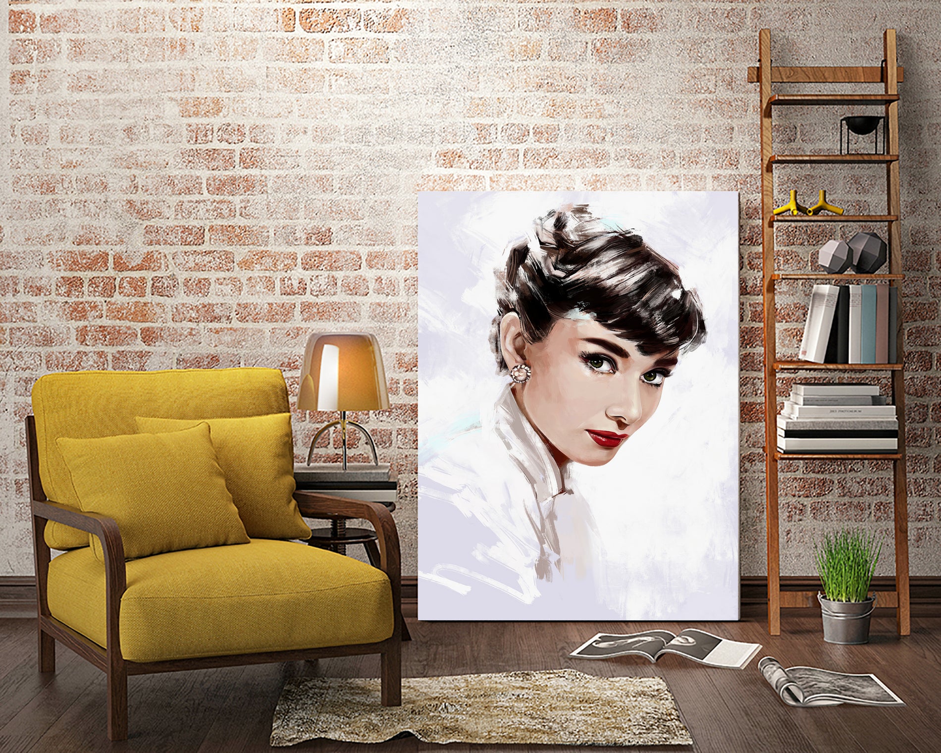 Audrey Hepburn by Dmitry Belov on GIANT ART - white digital painting