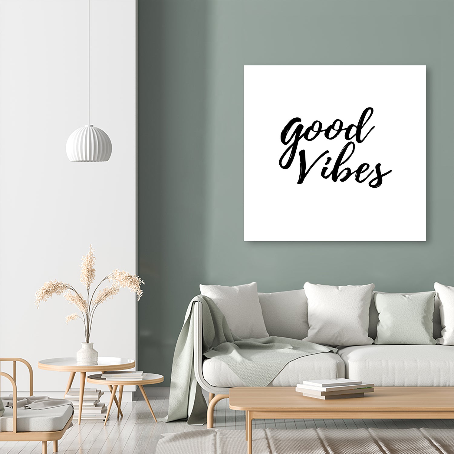 Good Vibes by Elina Koutsokera on GIANT ART - white typography