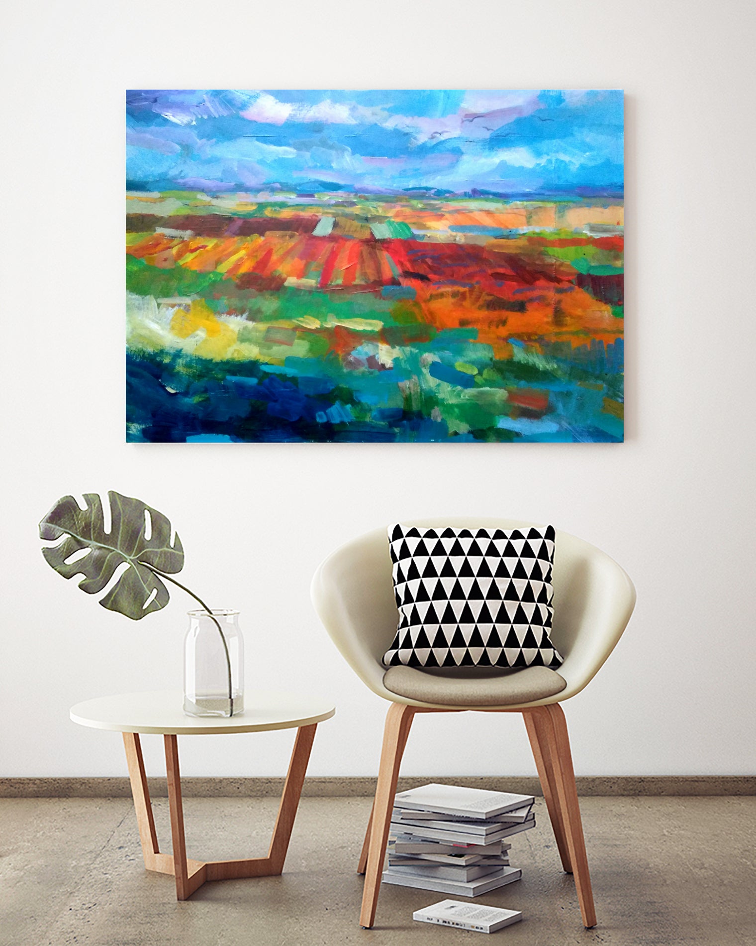 Fields by Aleksandar Stankovic on GIANT ART - orange mixed media