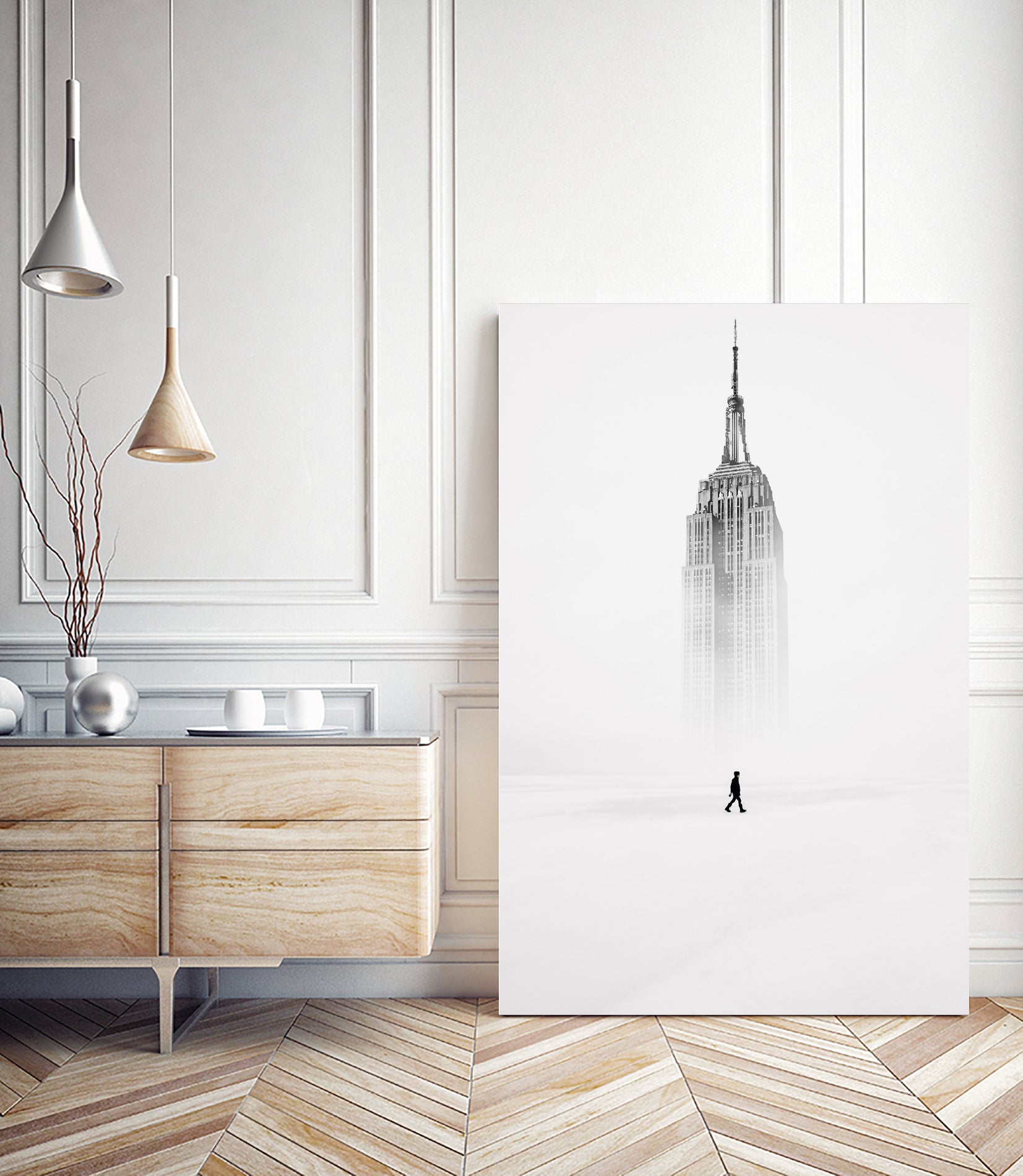 Alone with Empire State Building by GEN Z by Rigaud Mickaël on GIANT ART - white photo illustration