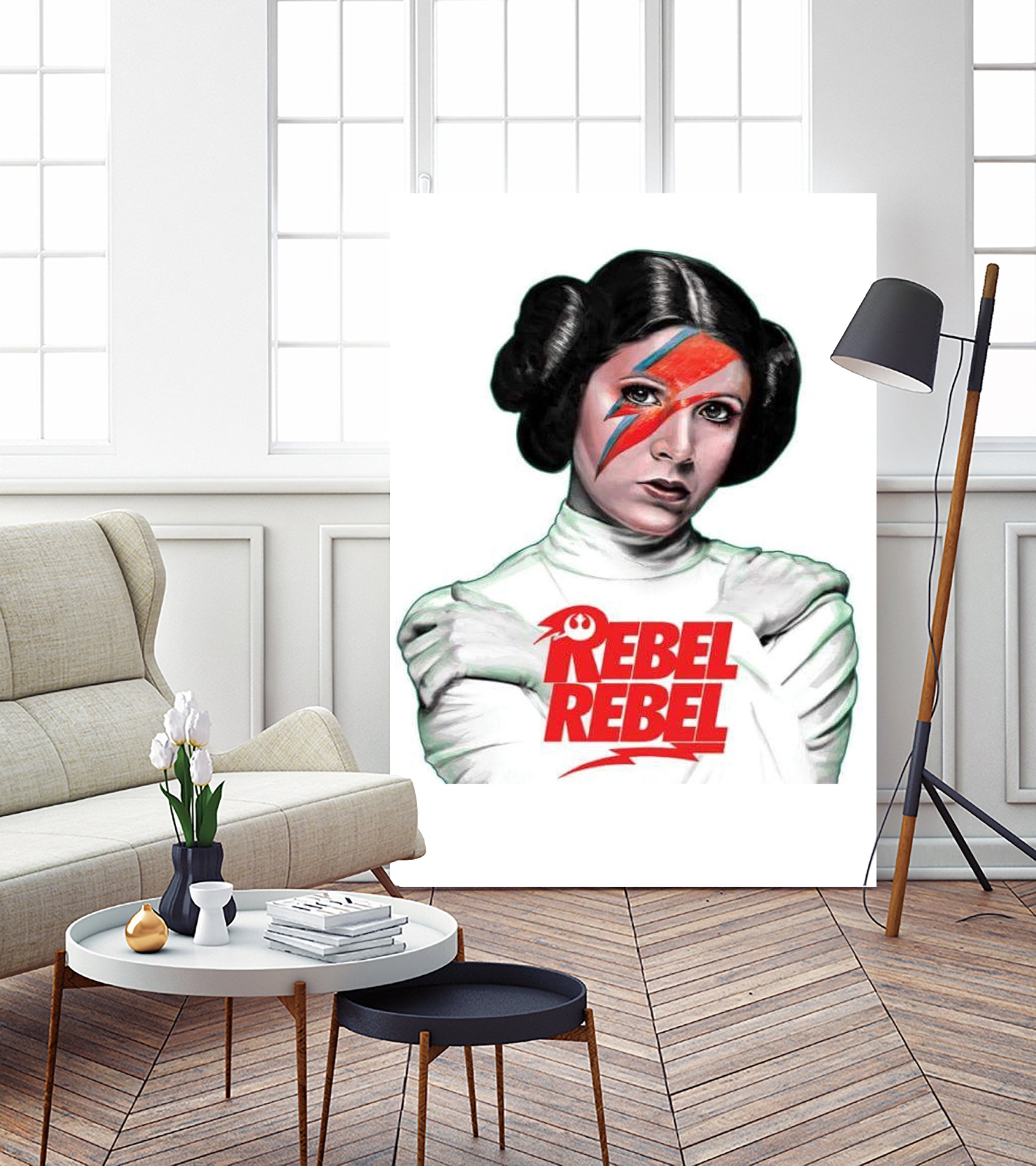 LEIA REBEL REBEL by Mike Tyau on GIANT ART - white digital painting