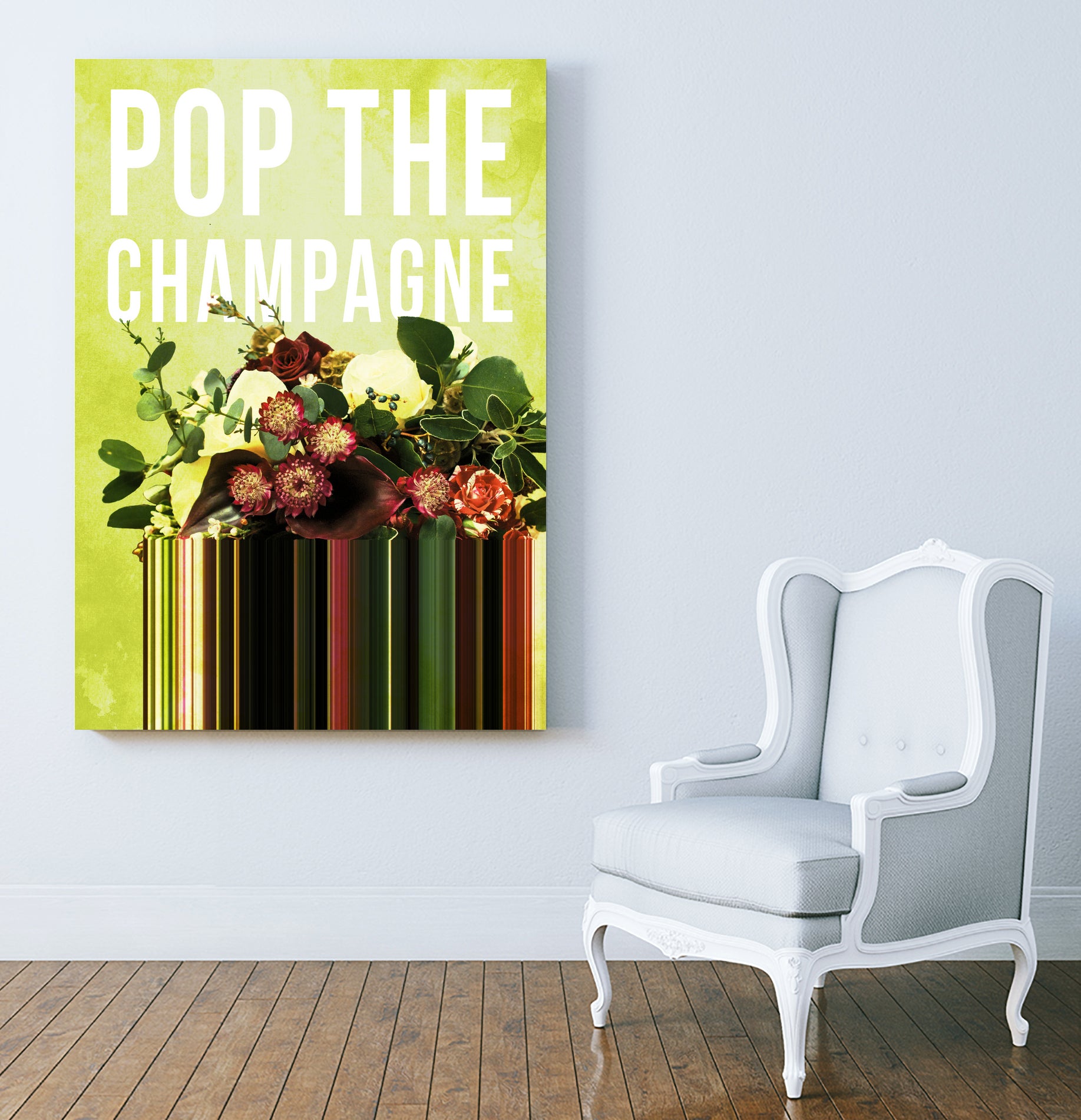 Pop the Champagne by Grace Patterson on GIANT ART - green photo manipulation